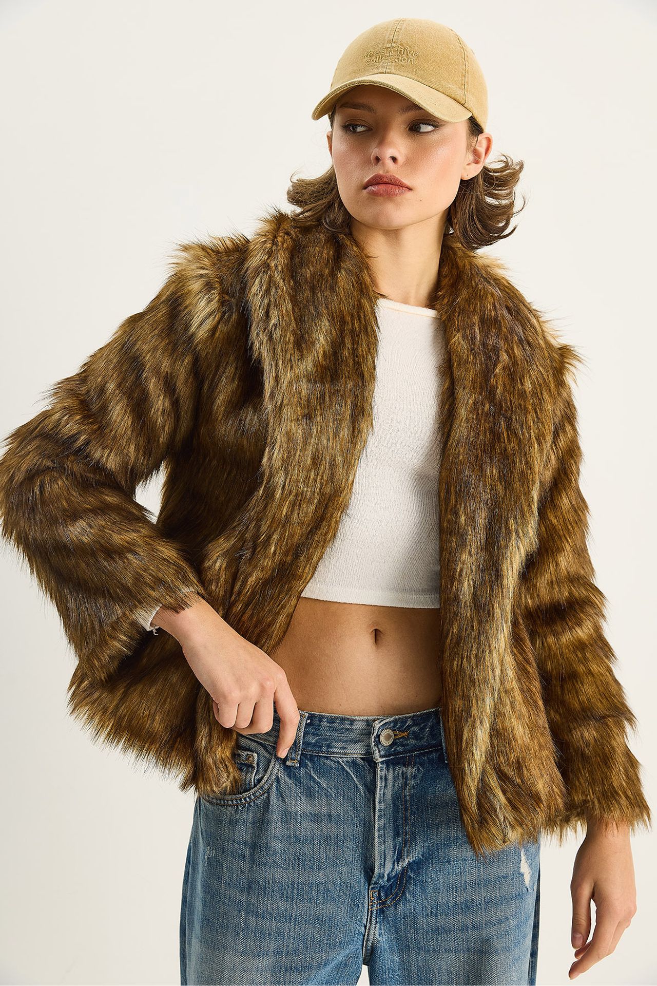 LUCCI Faux-Fur Coat