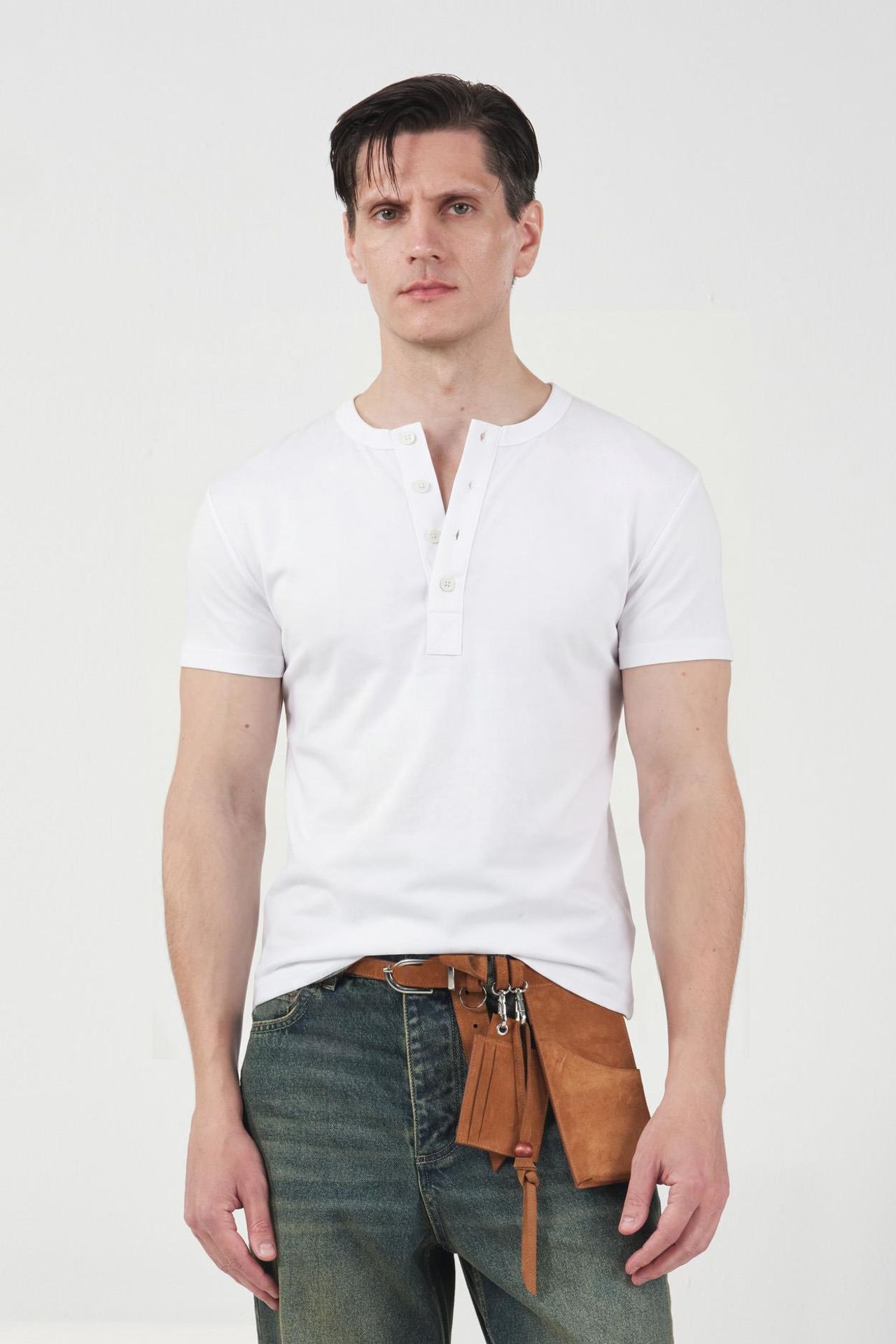 GIESTO Erkek Slim Fit Bisiklet Yaka Pamuklu Tişört 2