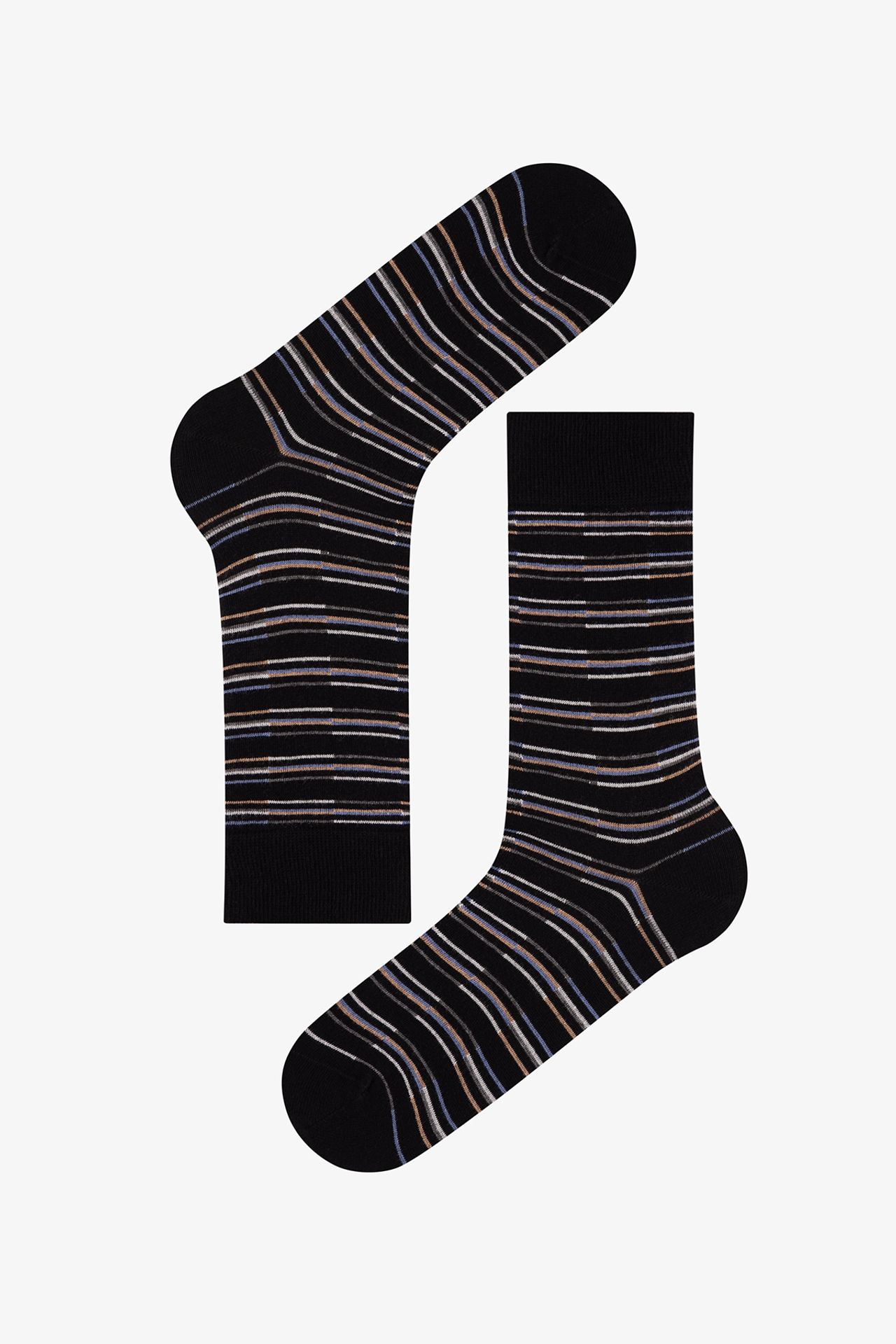 PENTI Men's Soft Ribbed Cotton 2-Pack Crew Socks 4