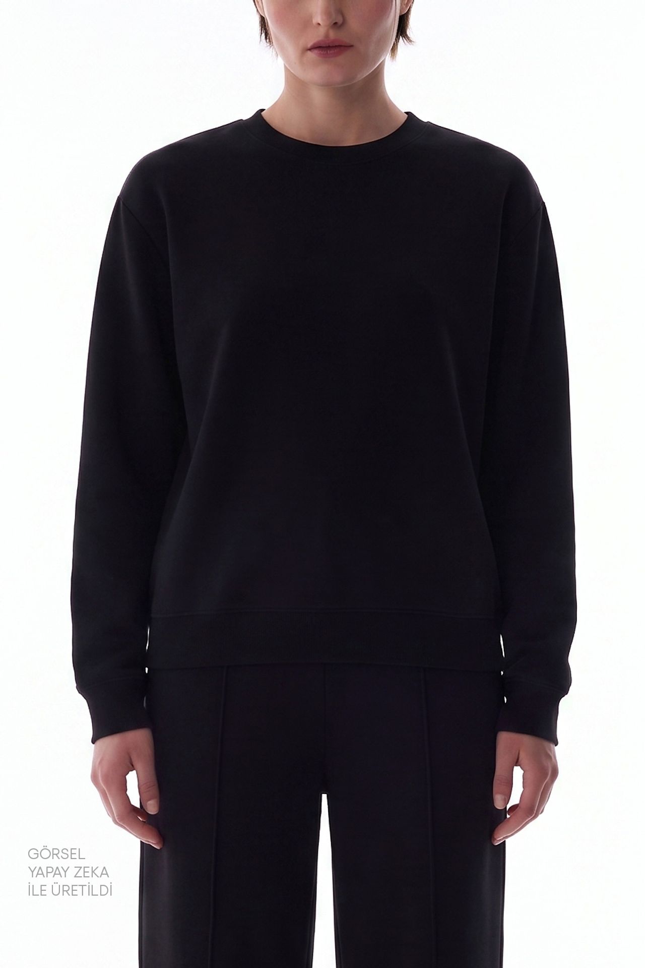 PENTI Modal Crew Neck Oversized Sweatshirt 4