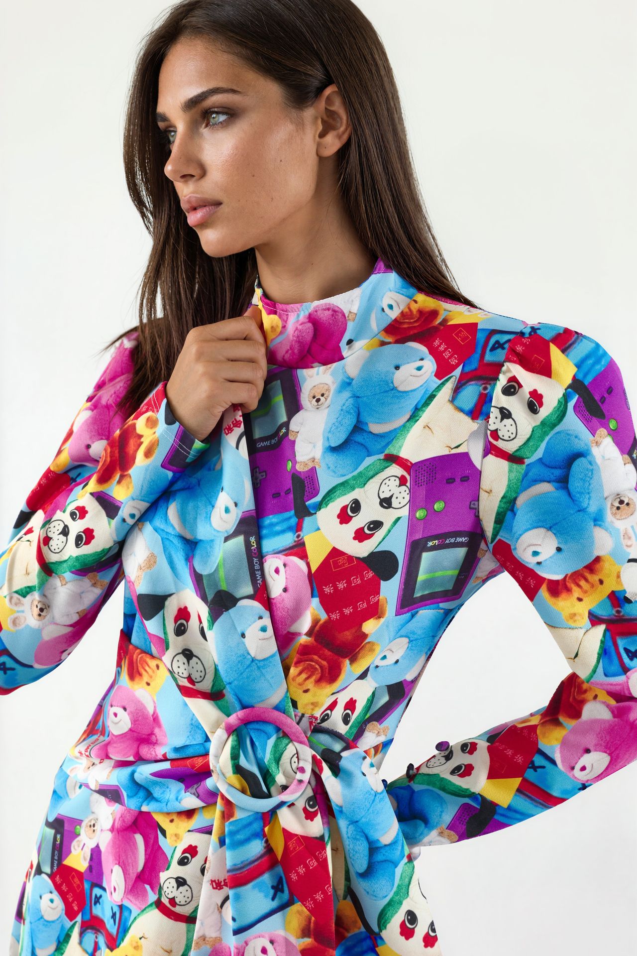 MSN Printed Wrap Midi Dress 3