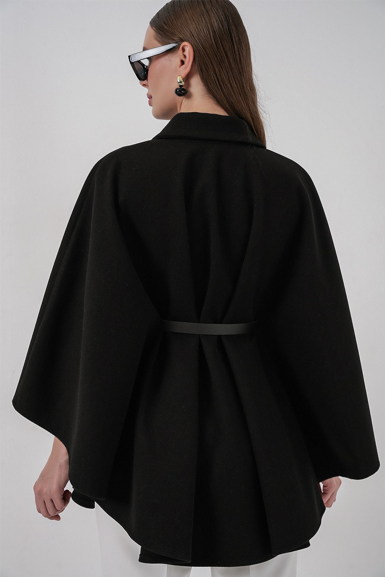 BDART Belted Tweed Cape Coat