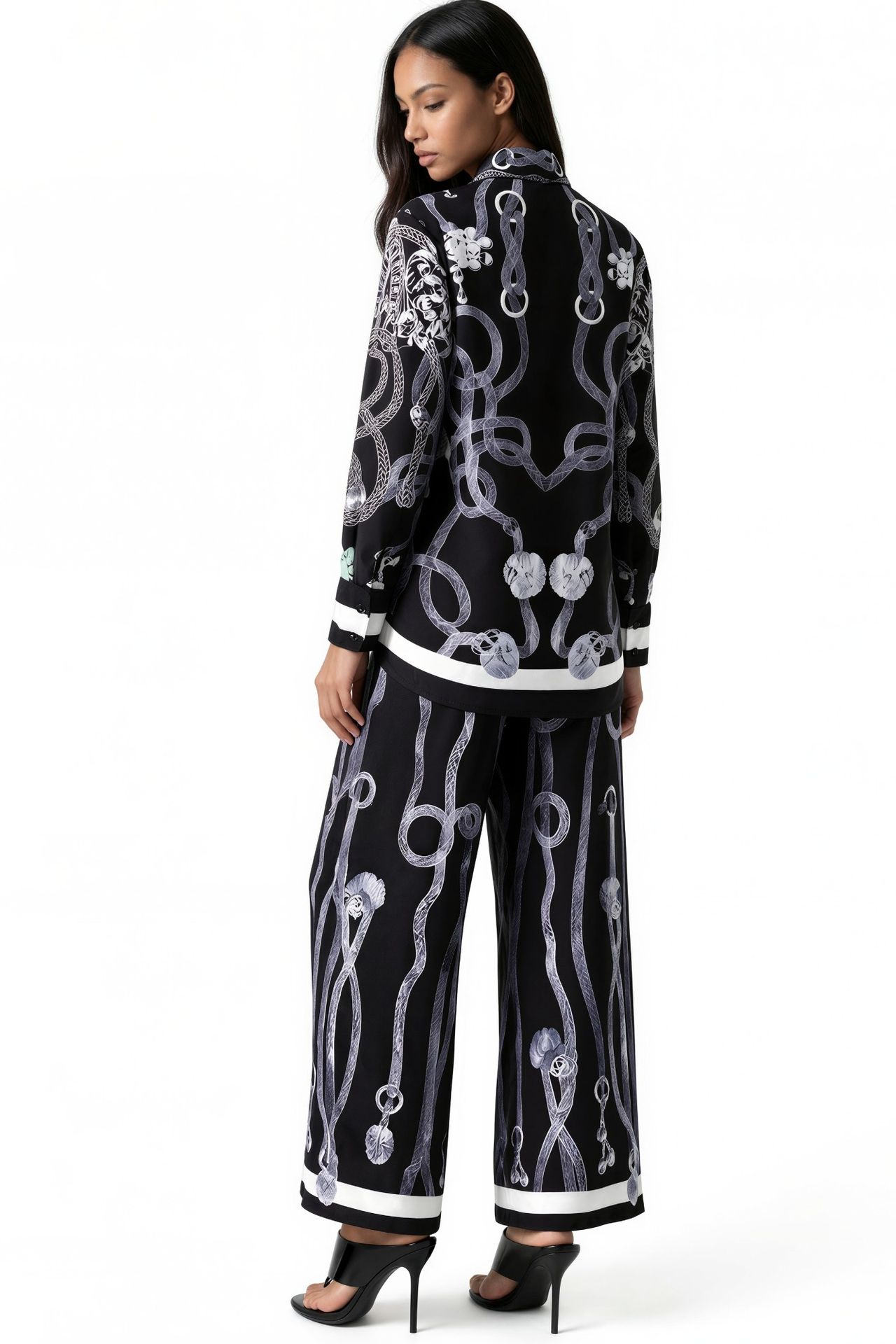 MSN Geometric Shirt Collar Co-ord 3
