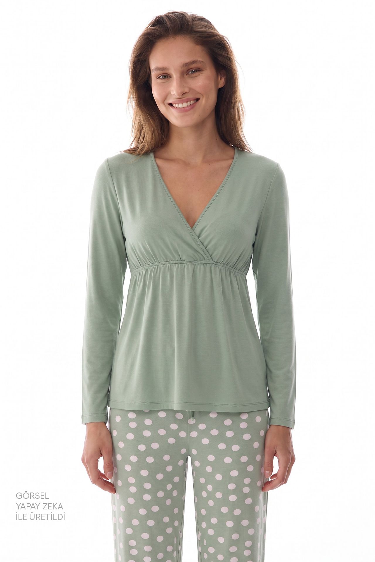 PENTI Mama Polka Dot Long Sleeve Pajama Set 2