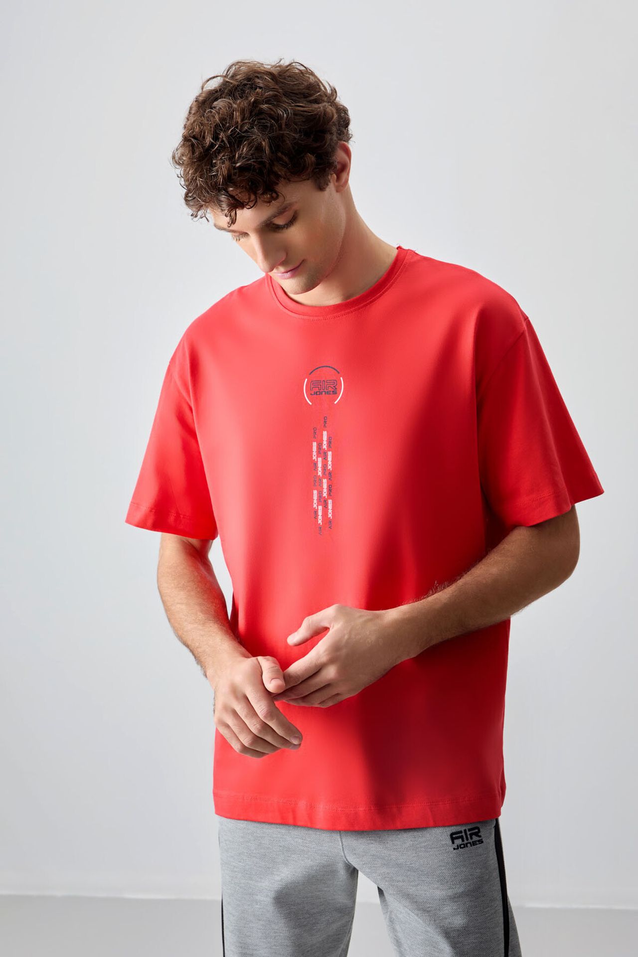 TOMMY Oversized Cotton Text Print Crew Neck T-Shirt 1