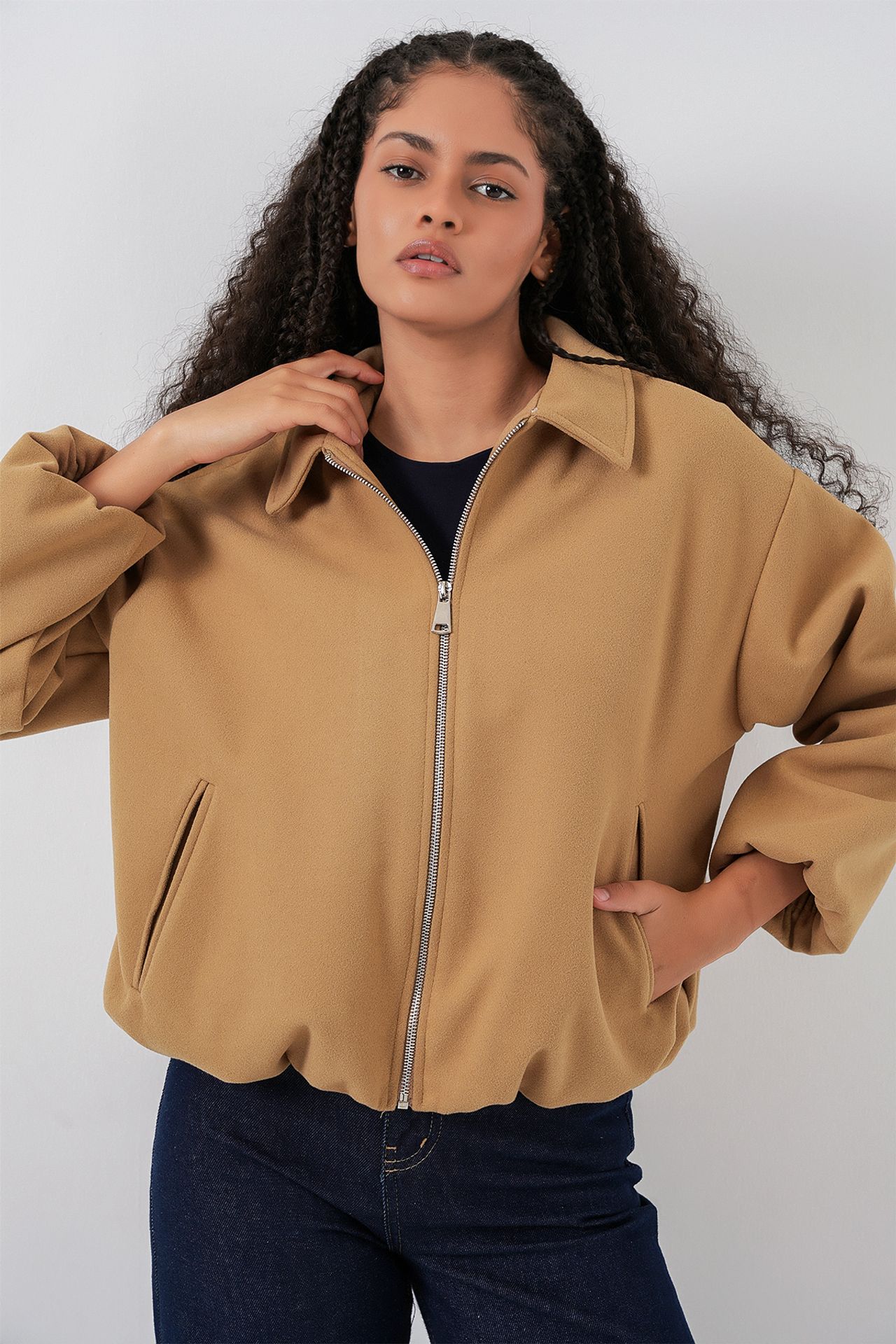 BDART Zippered Bomber Jacket with Pockets
