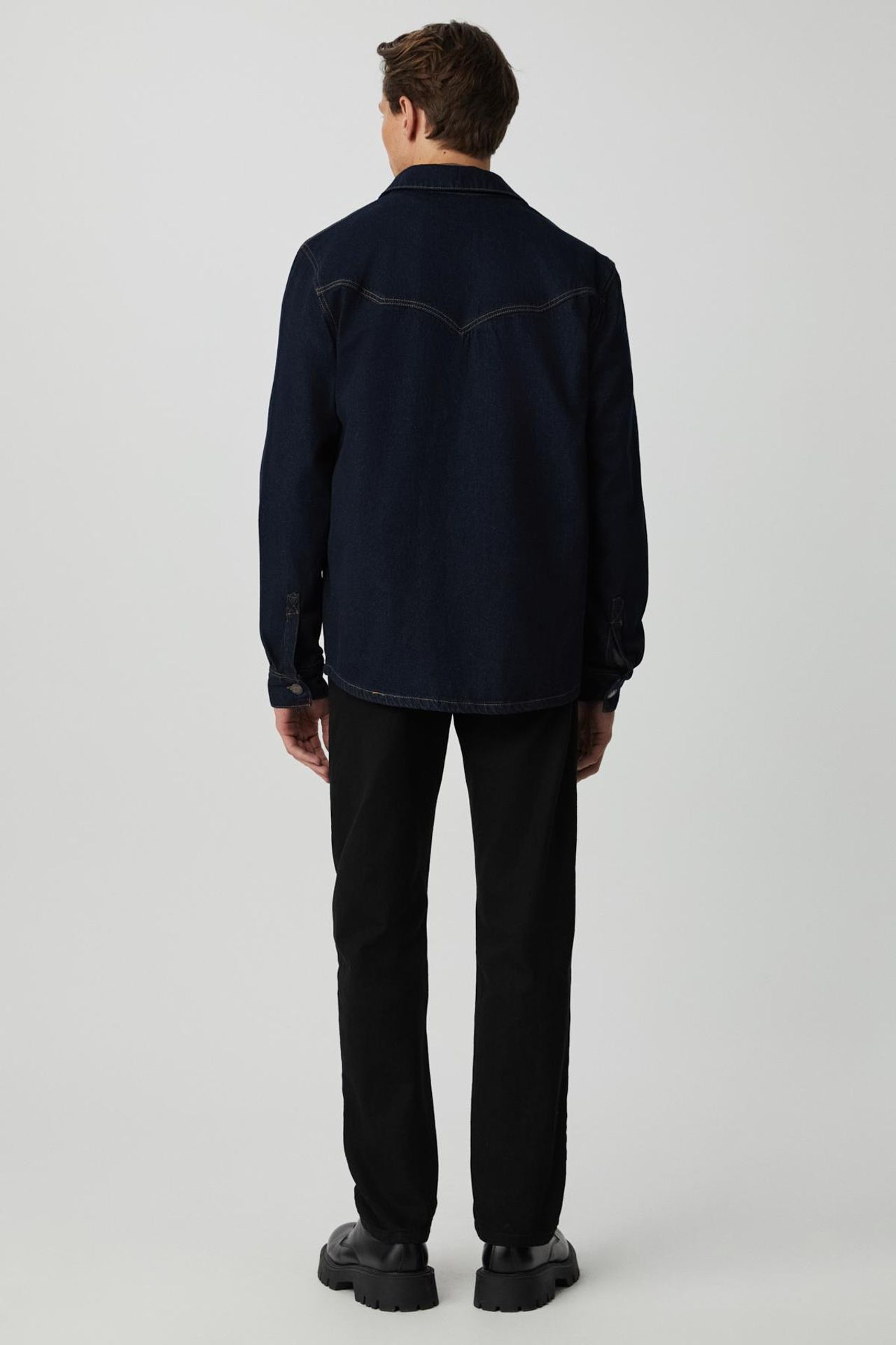 GRIMELANGE Oversize Denim Gömlek Yakalı Ceket 6