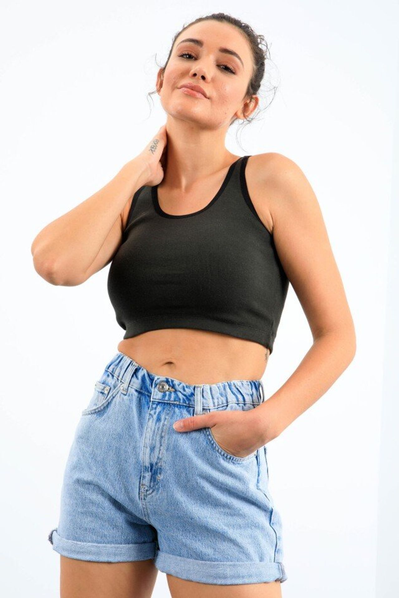 TOMMY Ribbed Cotton-Blend Sleeveless Crop Top 6