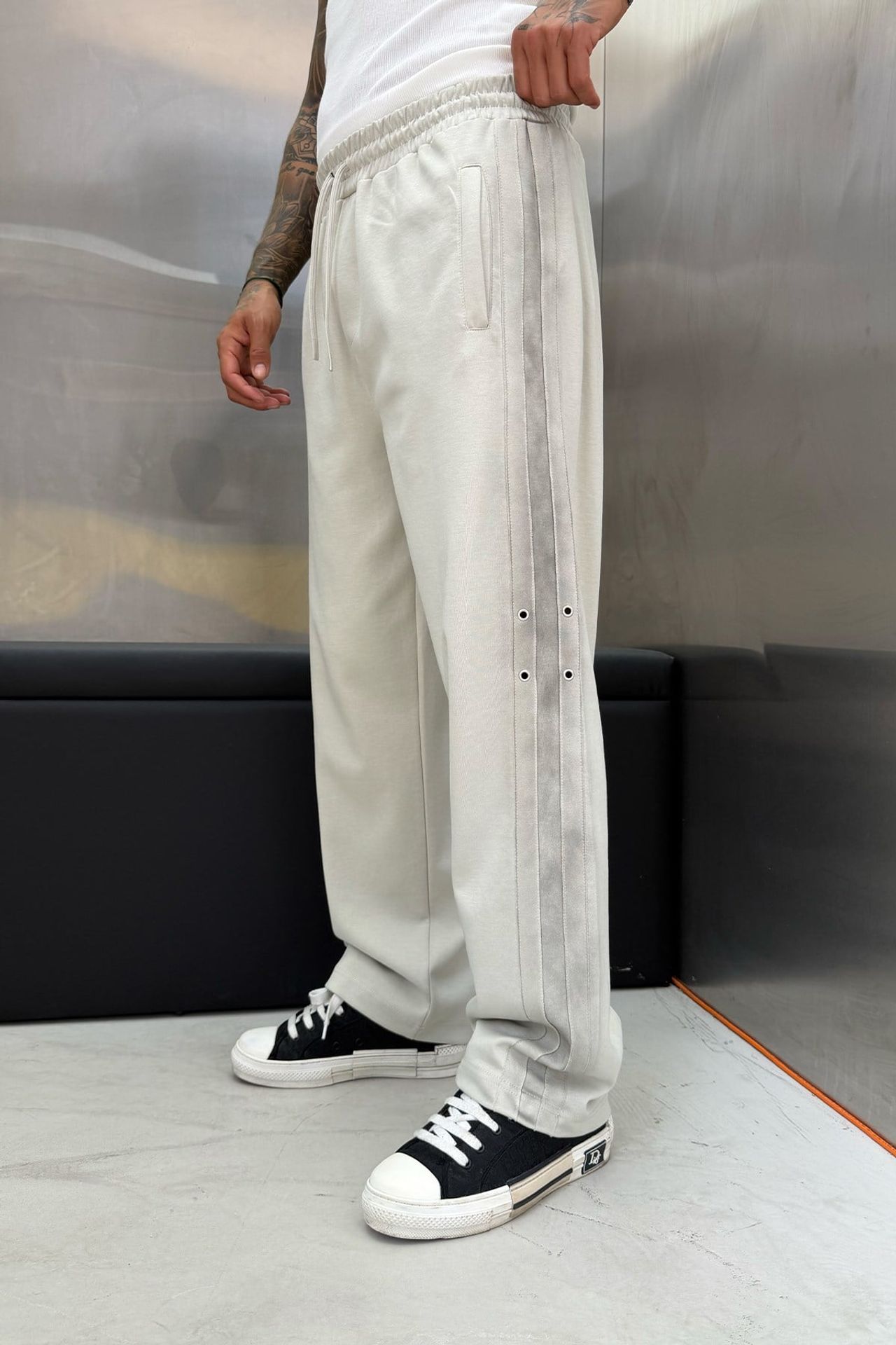 NOMARC Geniş Paça Elastik Belli Jogger Pantolon 4