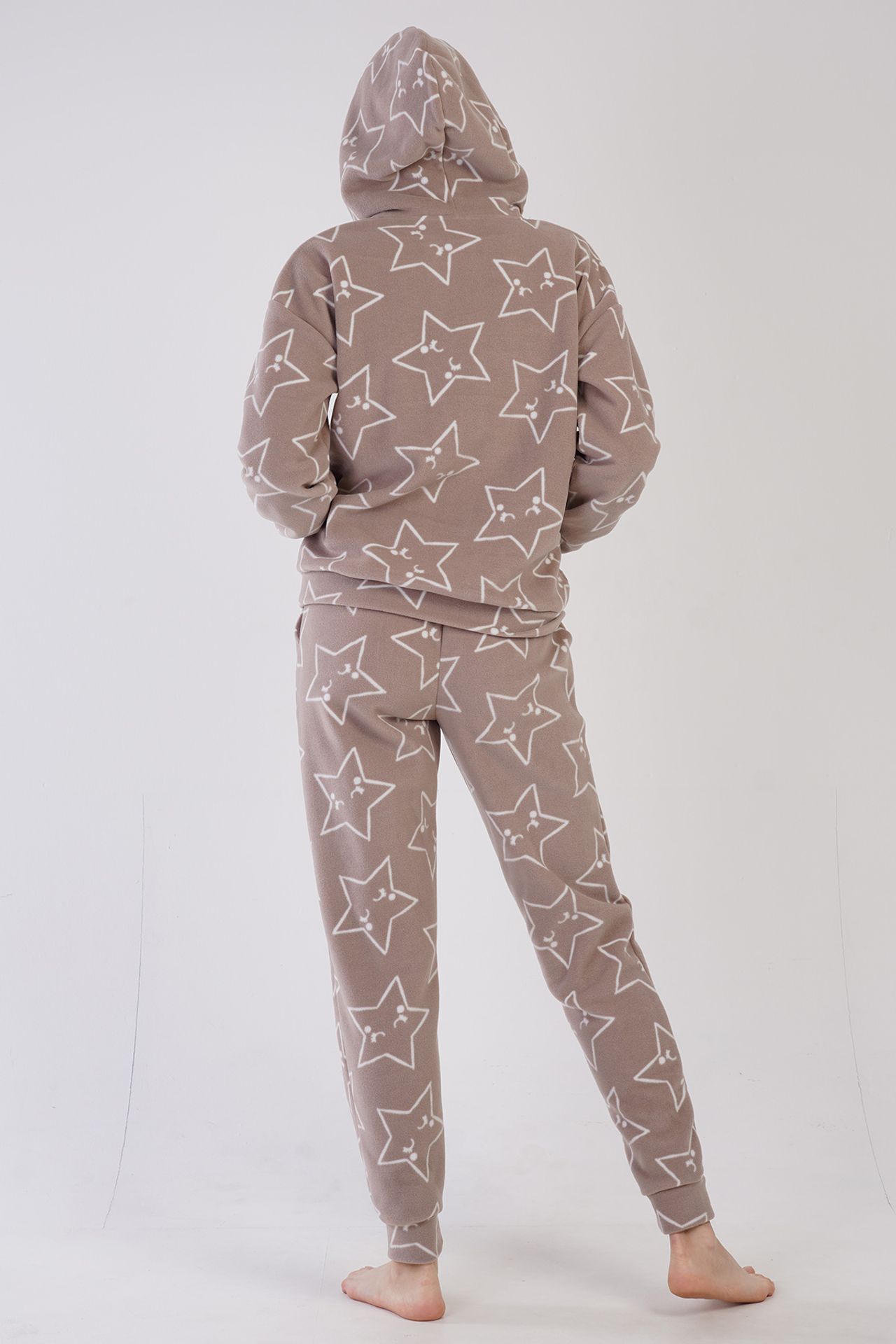 YAKE Kapüşonlu Yıldızlı 2 Parçalı Pijama Takımı 5