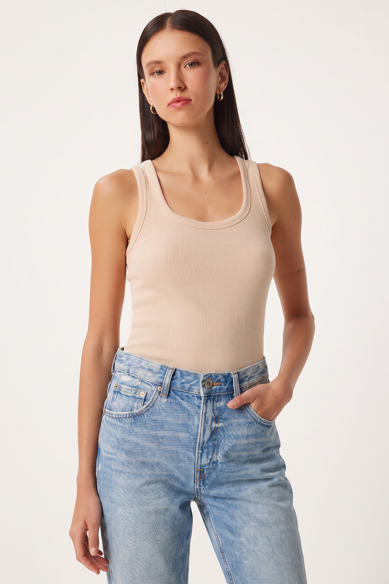 ISTANBUL 3-Pack Ribbed Cotton Cami Tops 6