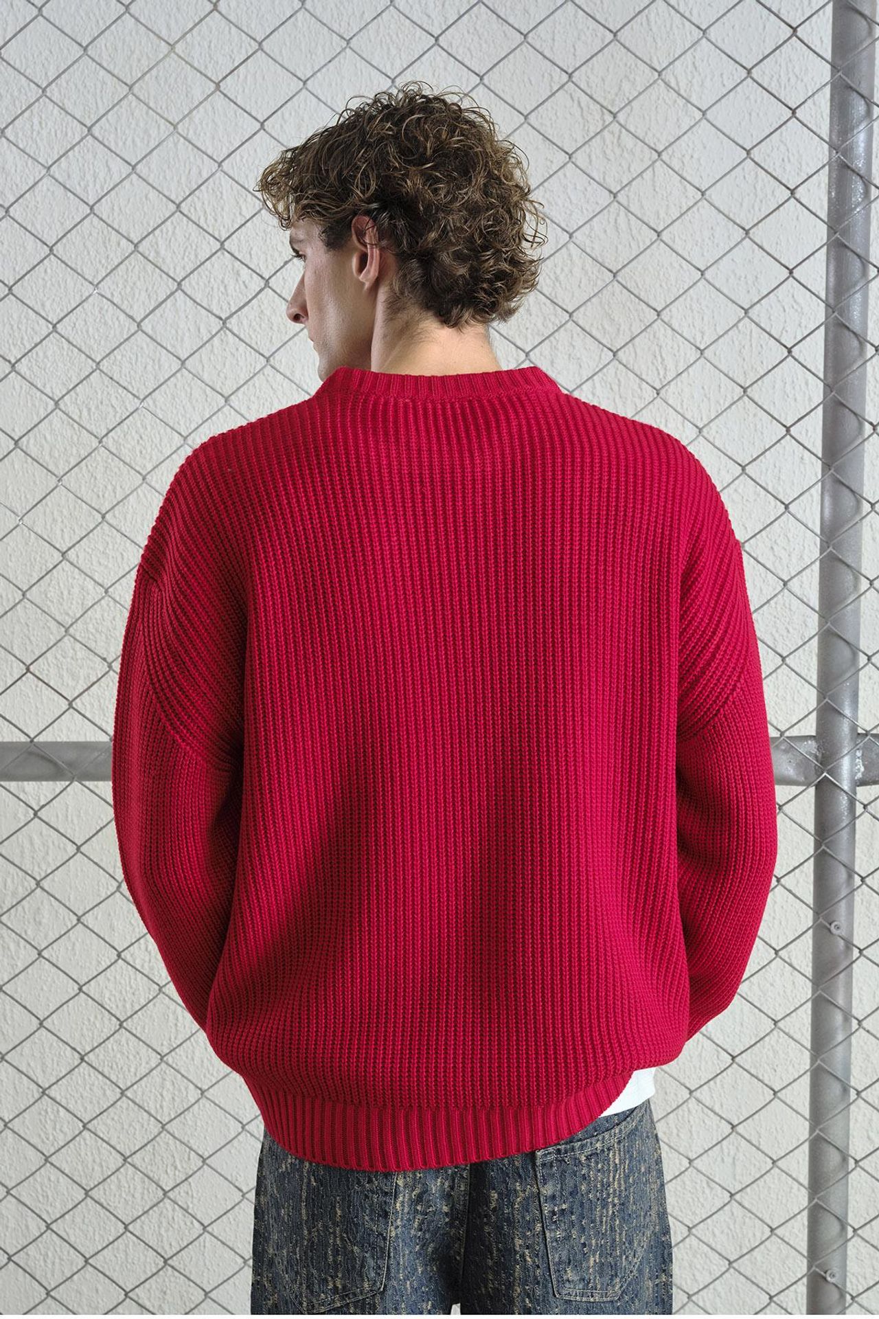 GIESTO Comfort Fit Ribbed Knit Crew Neck Sweater 3