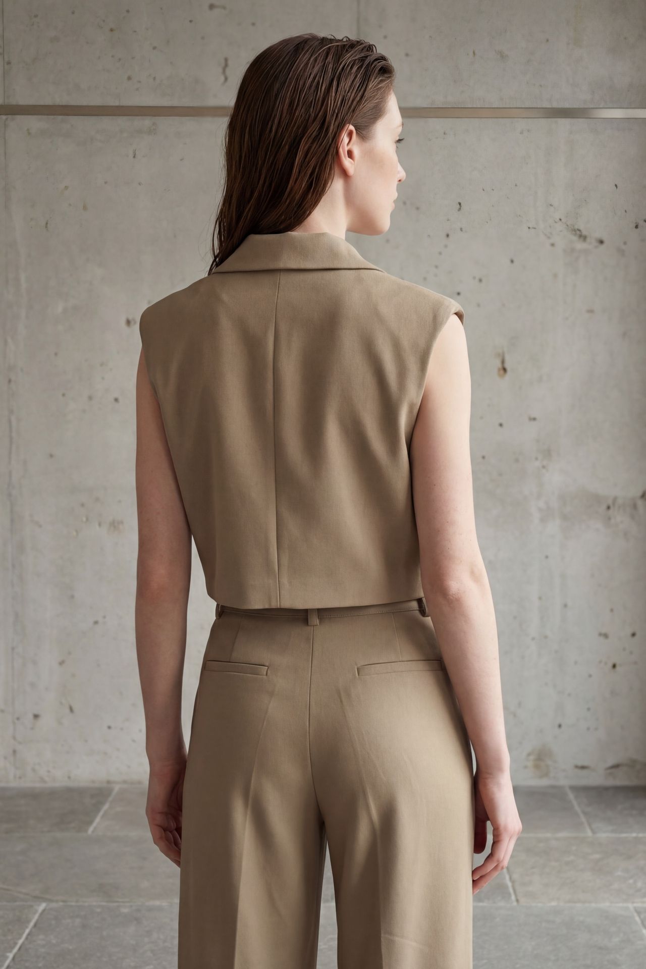 MY FASHION Cropped Buttoned Waistcoat 6