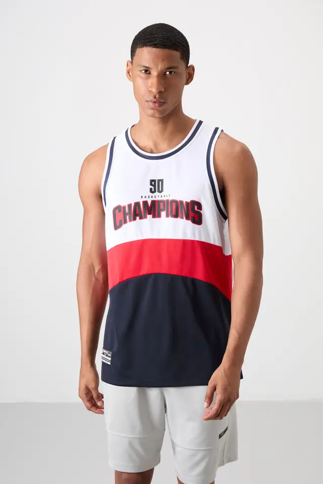 TOMMY Men's Long Color-block Sleeveless T-shirt