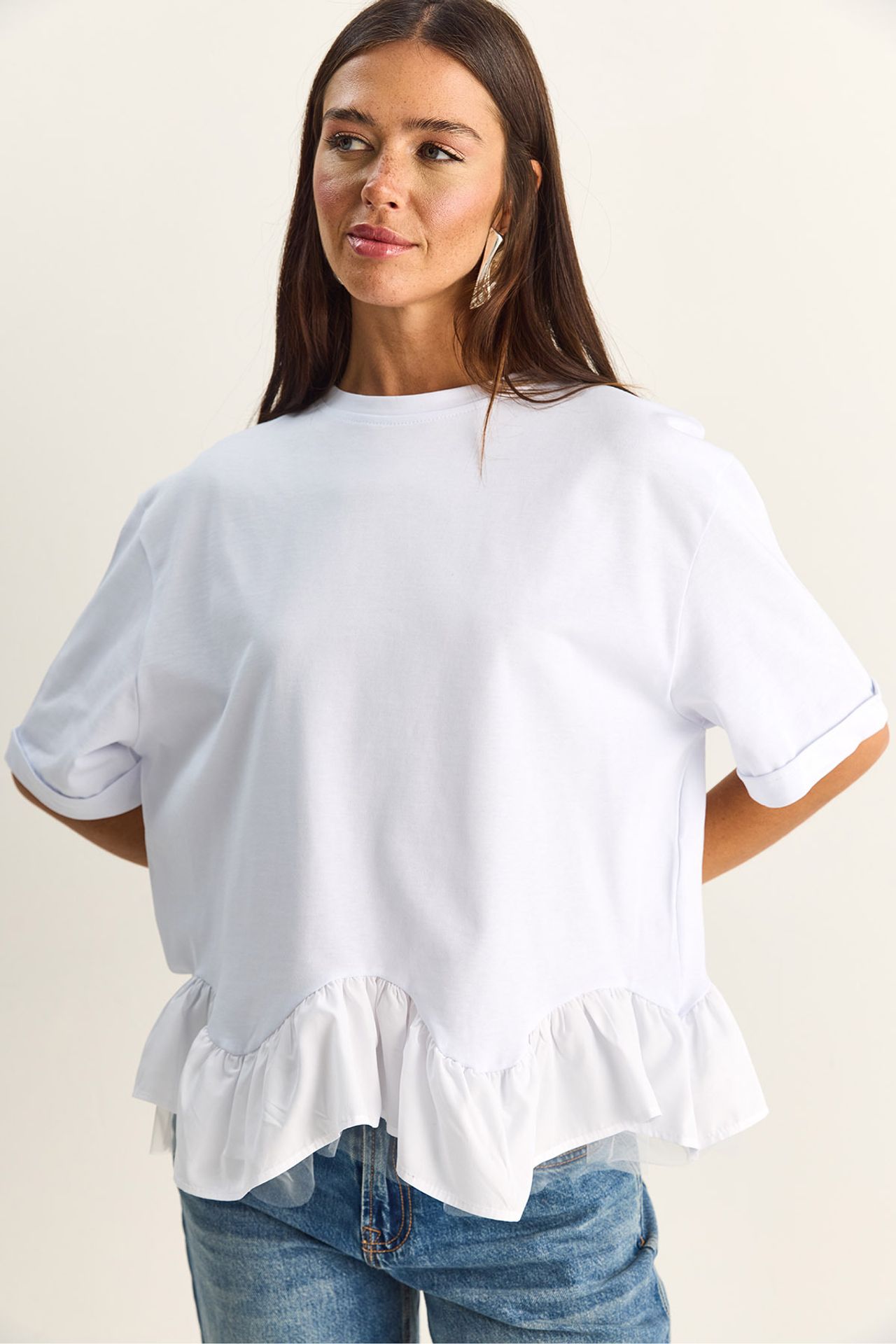 LUCCI Women's Cotton Elastane T-Shirt 5