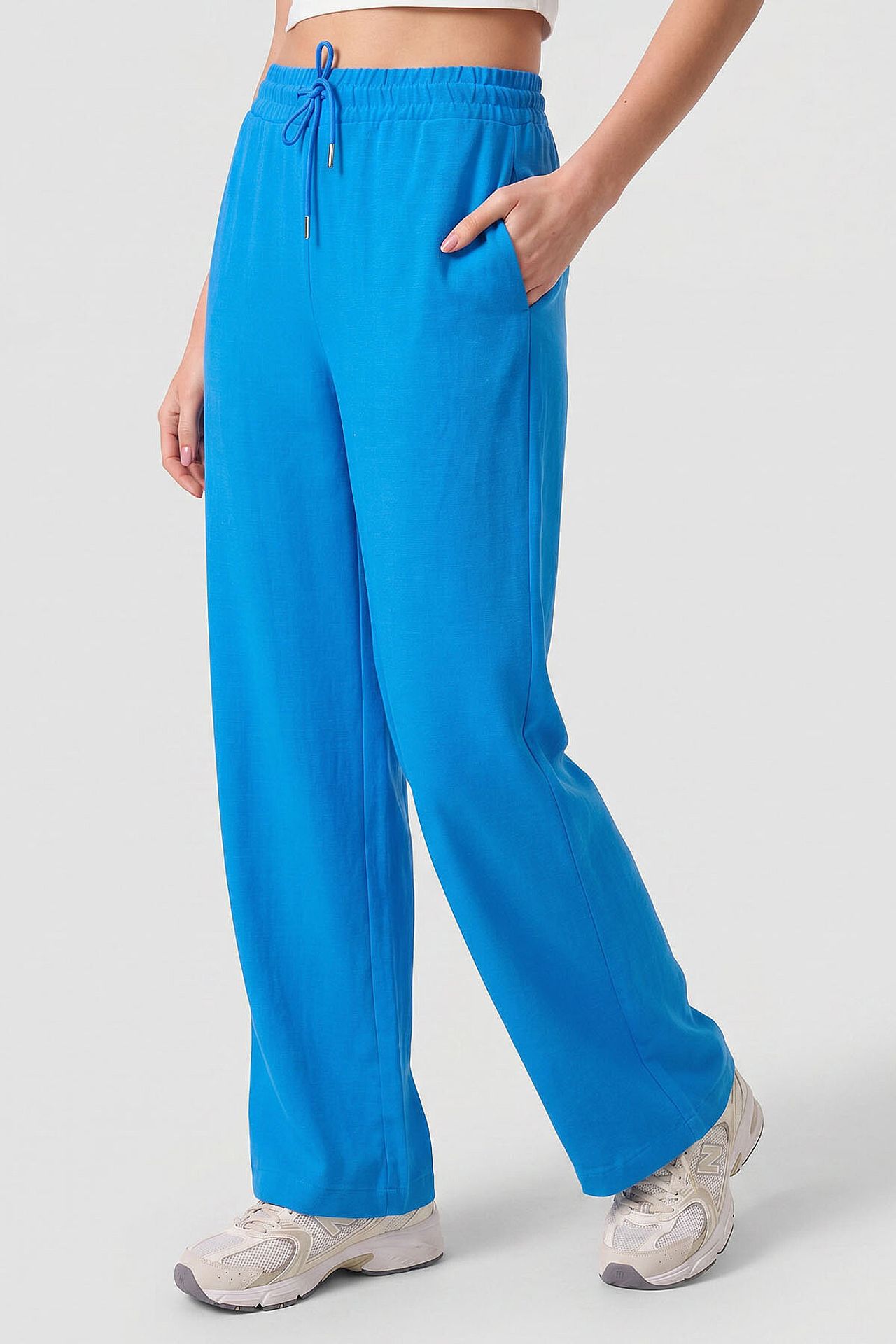 TOMMY Mid Waist Palazzo Pants with Drawstring 2