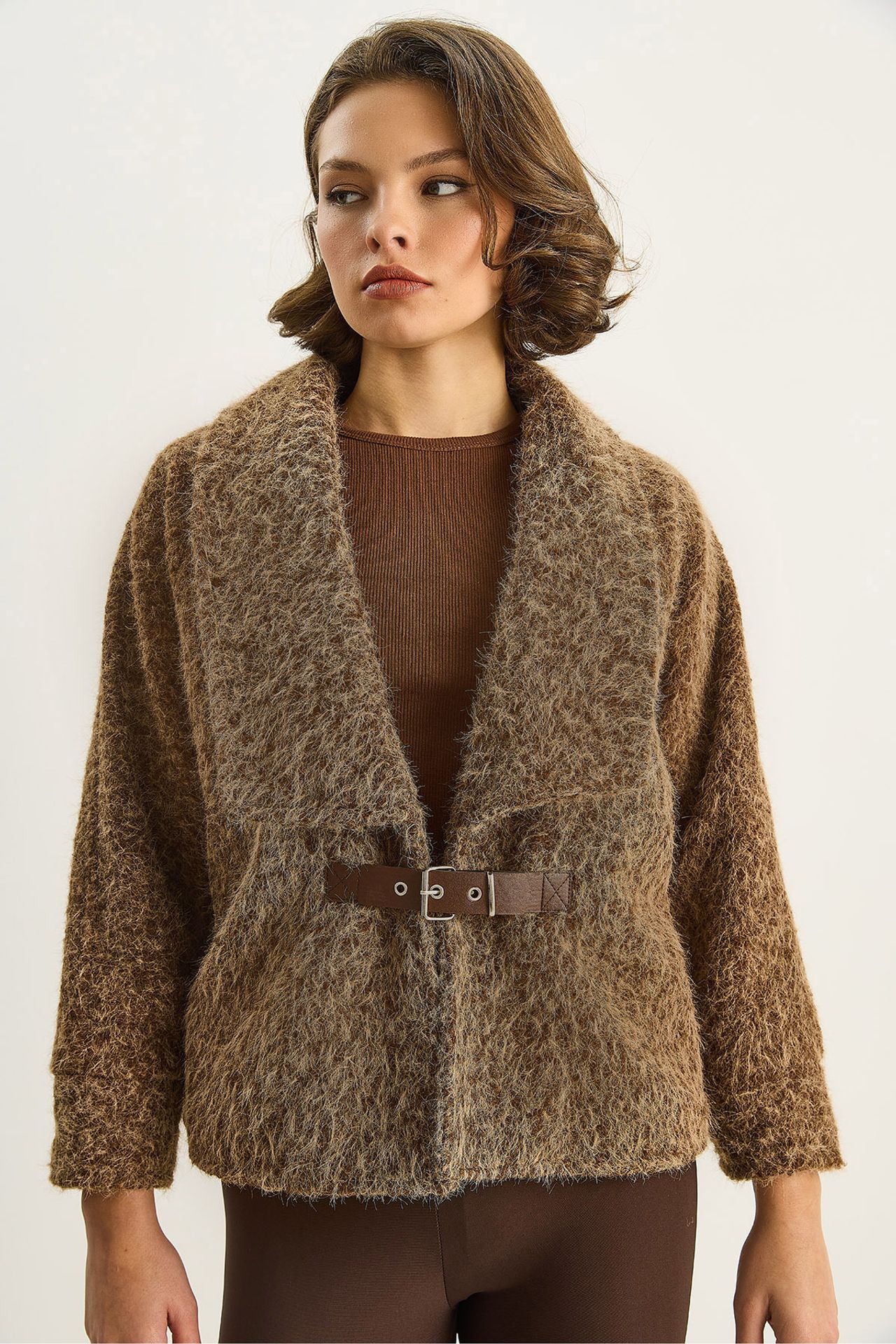 LUCCI Coat with Belt Detail