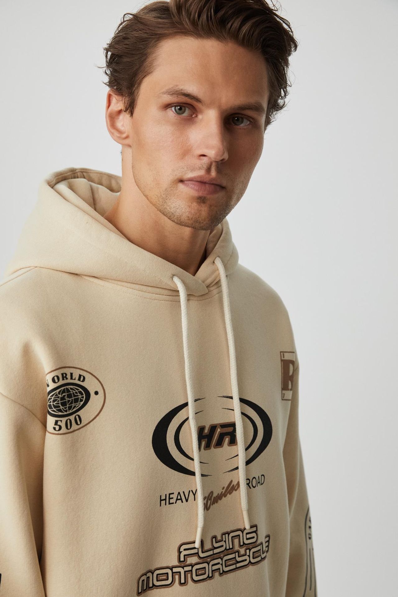 GRIMELANGE Baskılı Kapüşonlu Sweatshirt 2