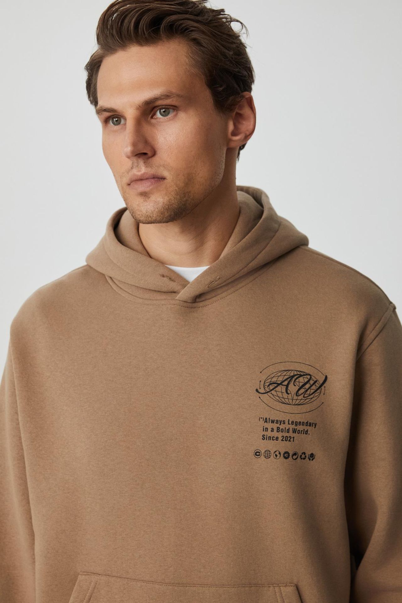 GRIMELANGE Baskılı Kapüşonlu Cepli Sweatshirt 3