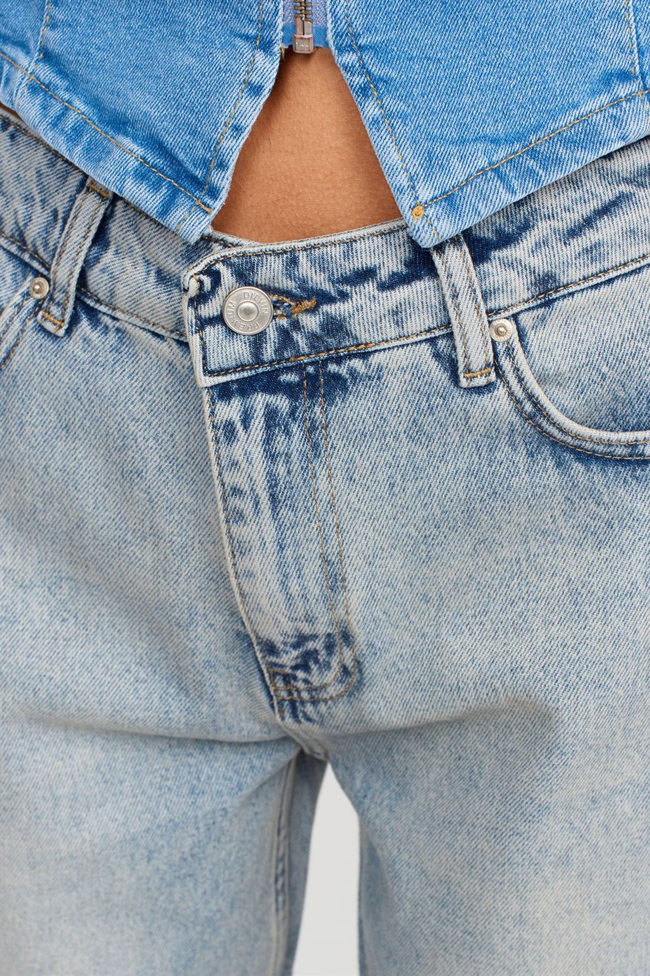 DILVIN Kadın Düşük Bel Düz Paça Jean 4