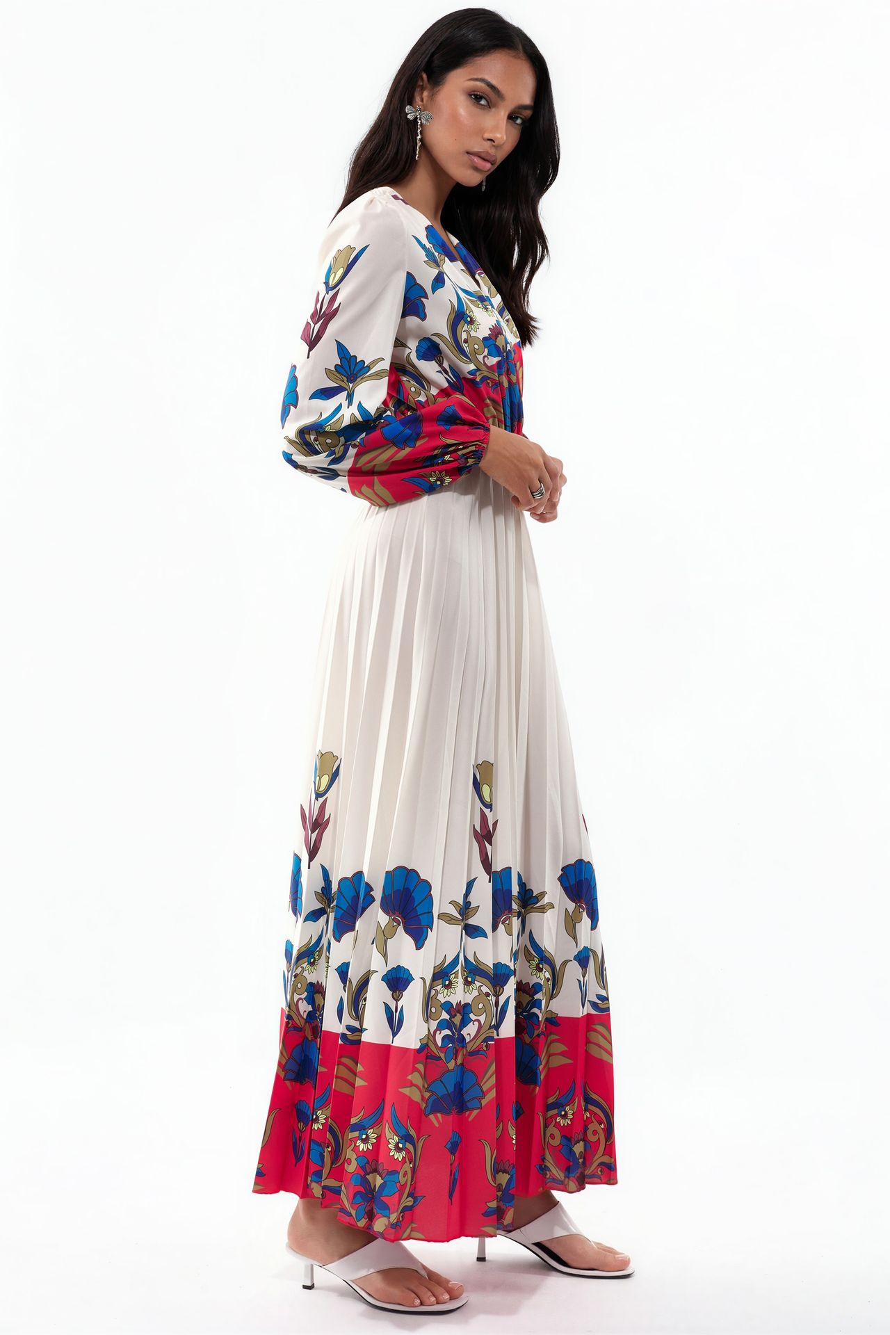 MSN Floral Midi Dress With Belt 2