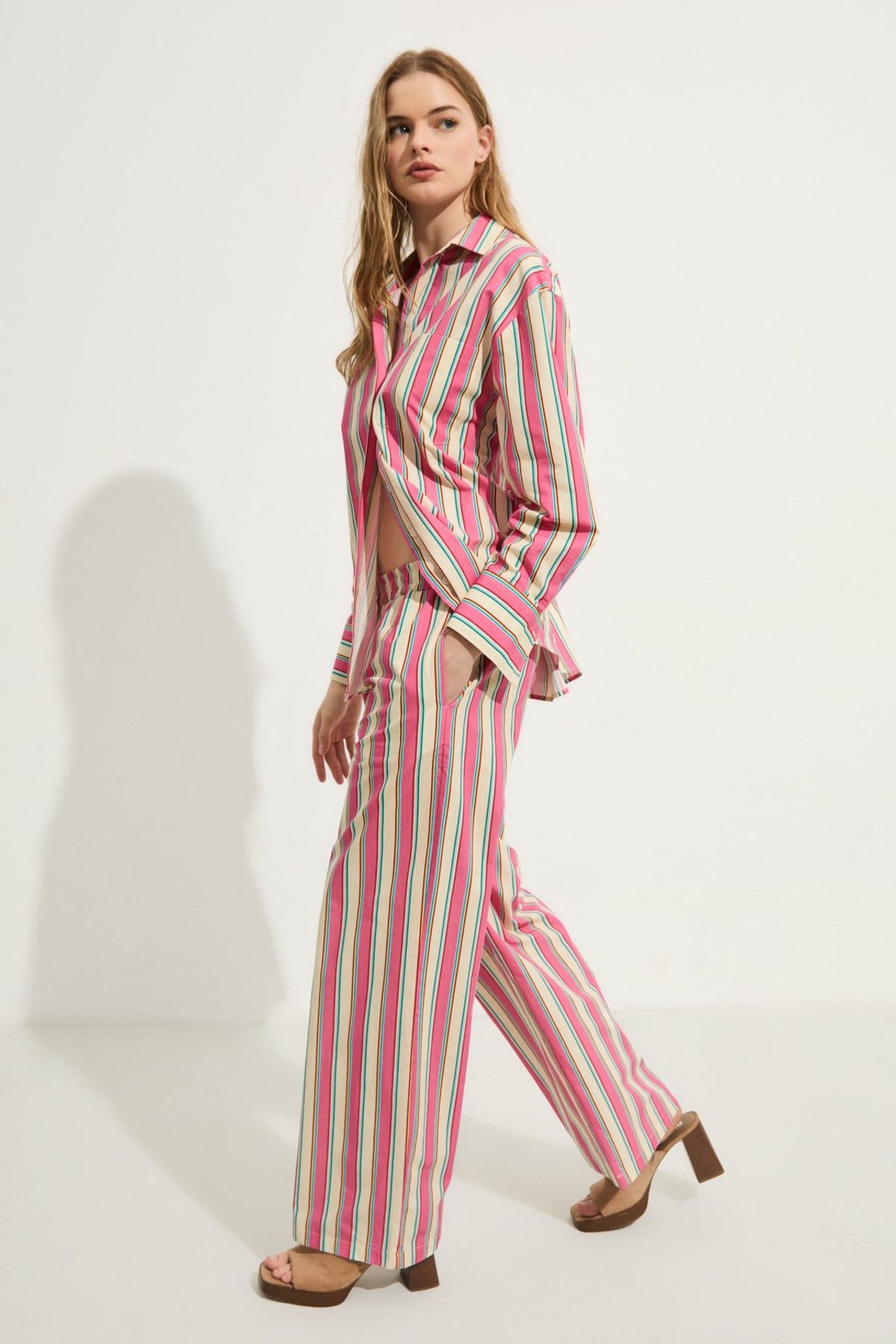 GRIMELANGE Striped Wide Leg Trousers 2