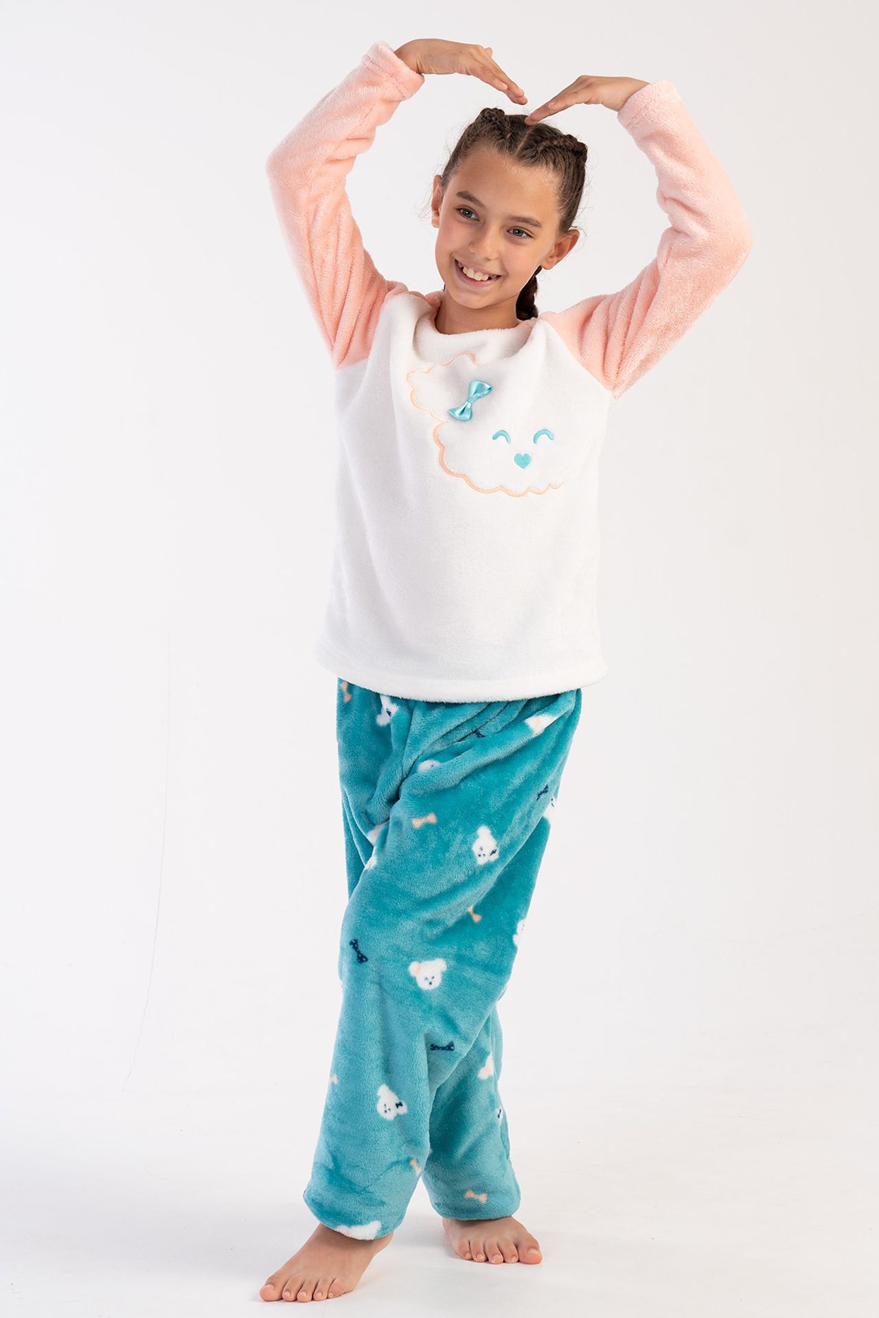 YAKE Rahat Desenli 2 Parçalı Pijama Takımı 1