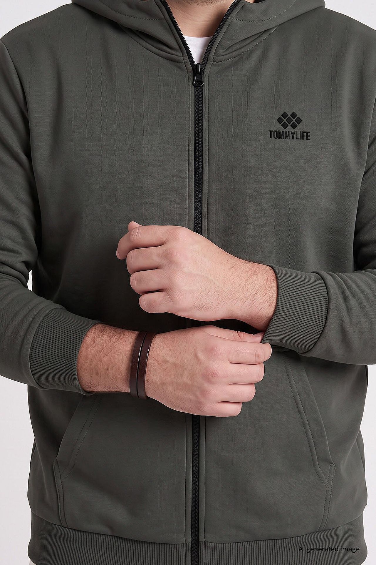 TOMMY Plus Size Hooded Zip Sweatshirt 3