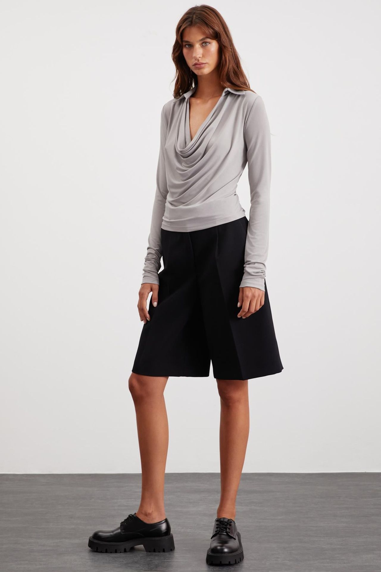 GRIMELANGE Classic-Cut Shirt Collar Blouse 6