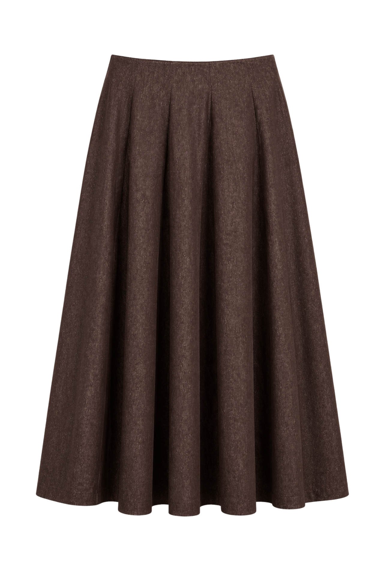 MIXRAY High Waist A-Line Midi Denim Skirt 1