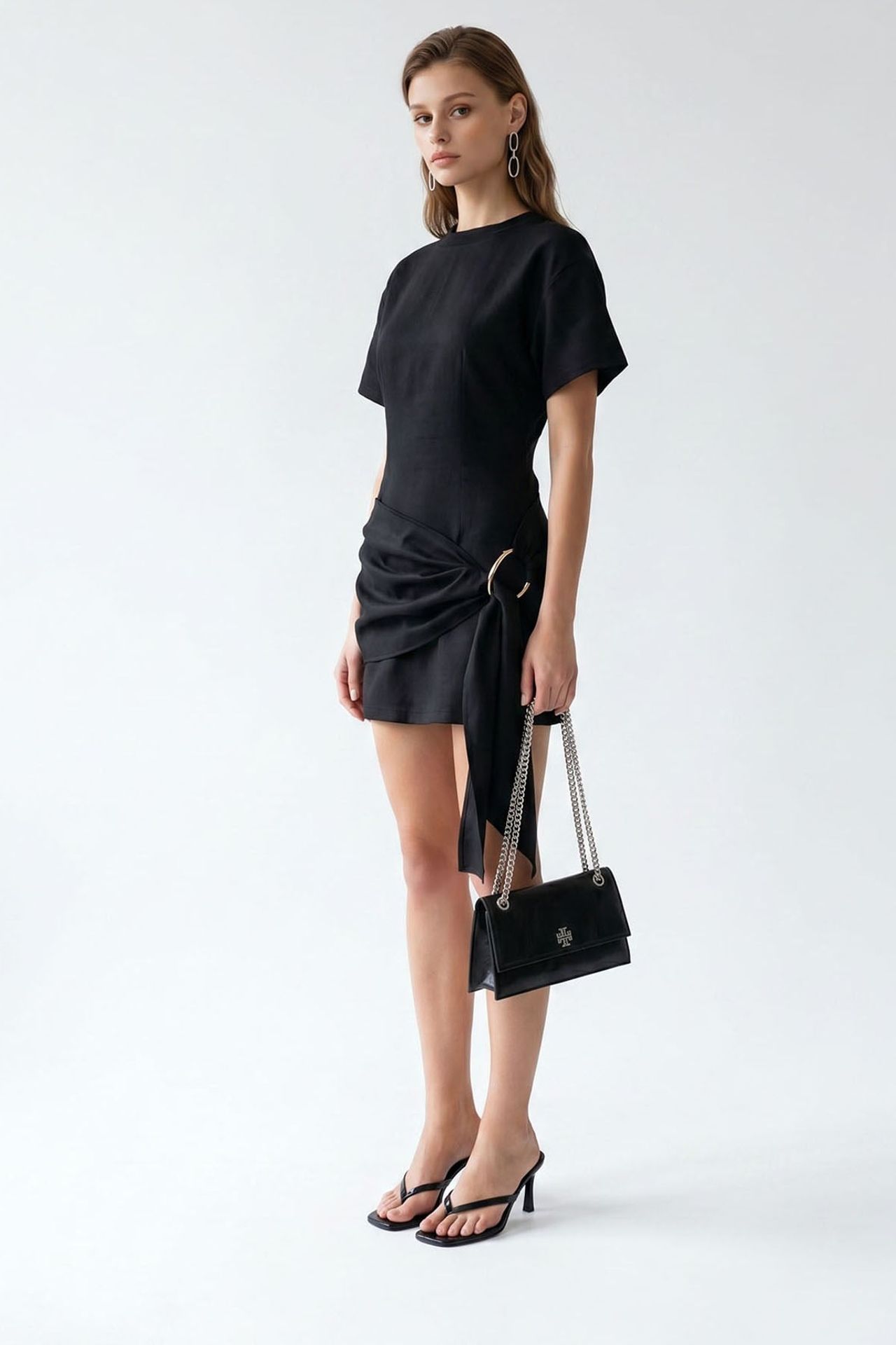 MIXRAY Crepe Woven Mini Dress 4