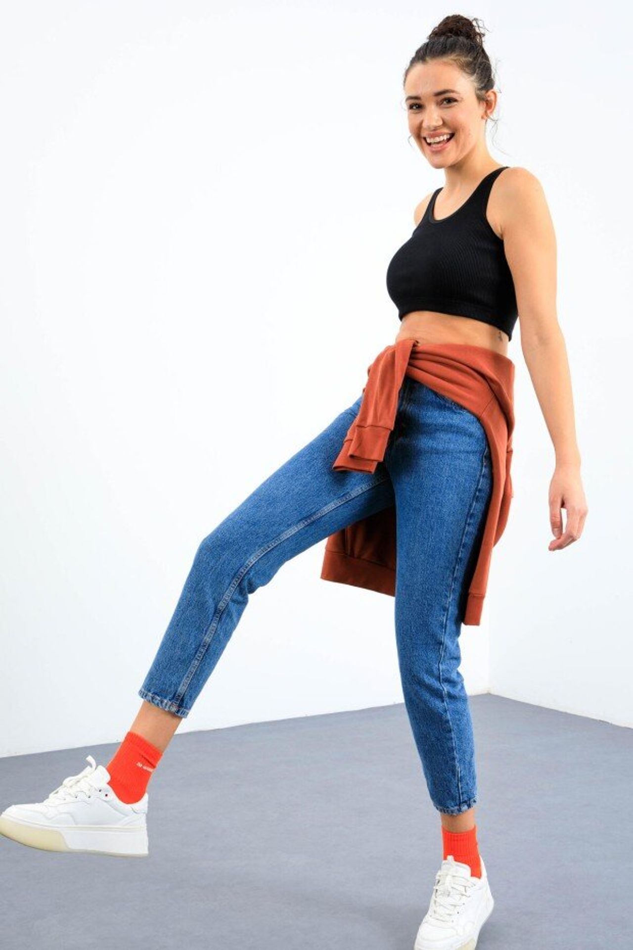 TOMMY Ribbed Cotton Blend Crop Top 6