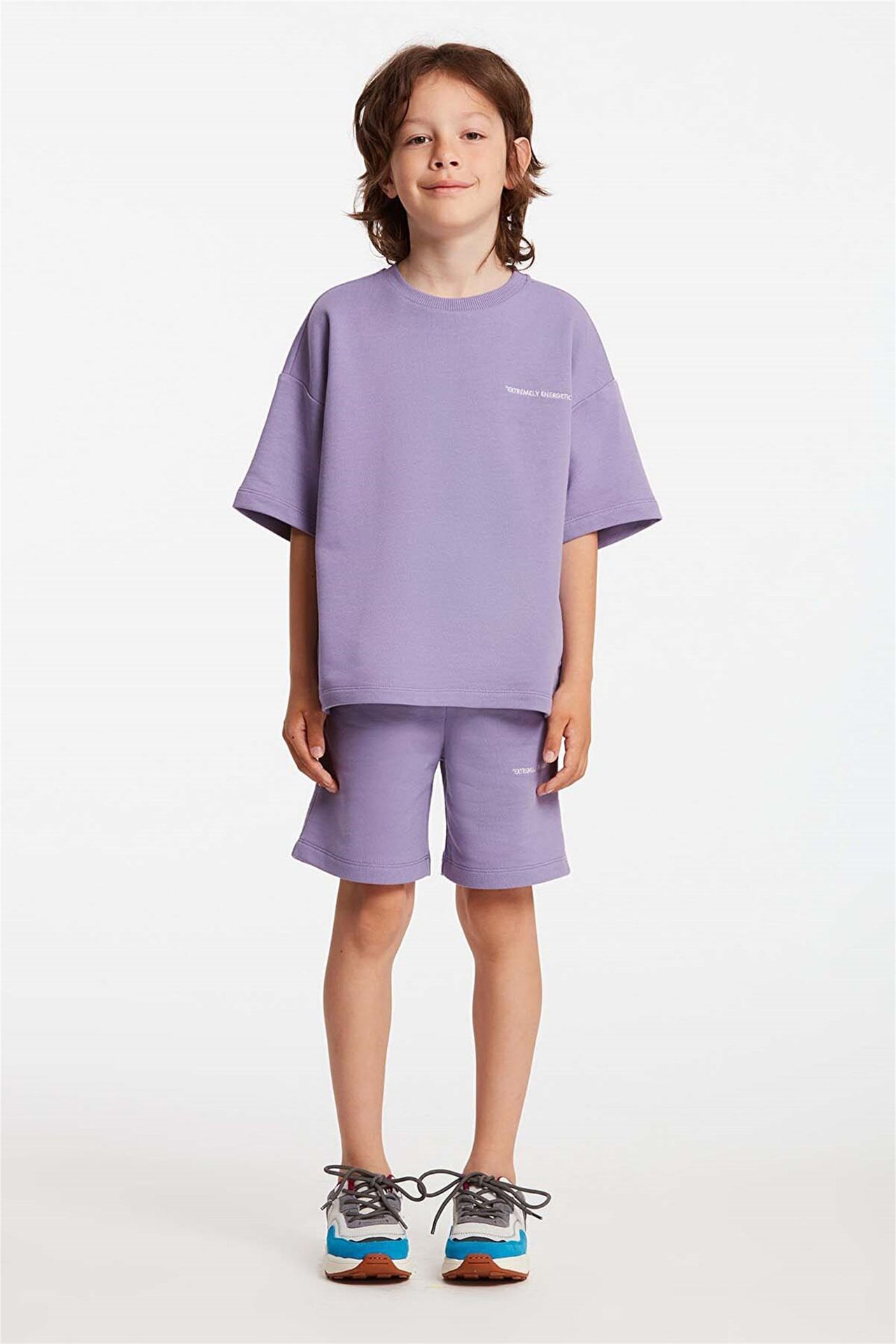 GRIMELANGE Short Sleeve Crew Neck Short Set 2