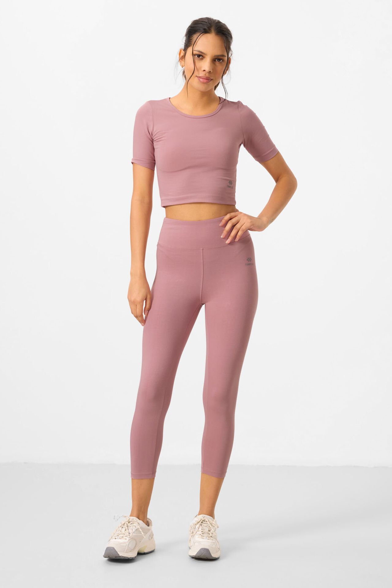 TOMMY Cotton Elastane Capri T-Shirt and Leggings Set 2