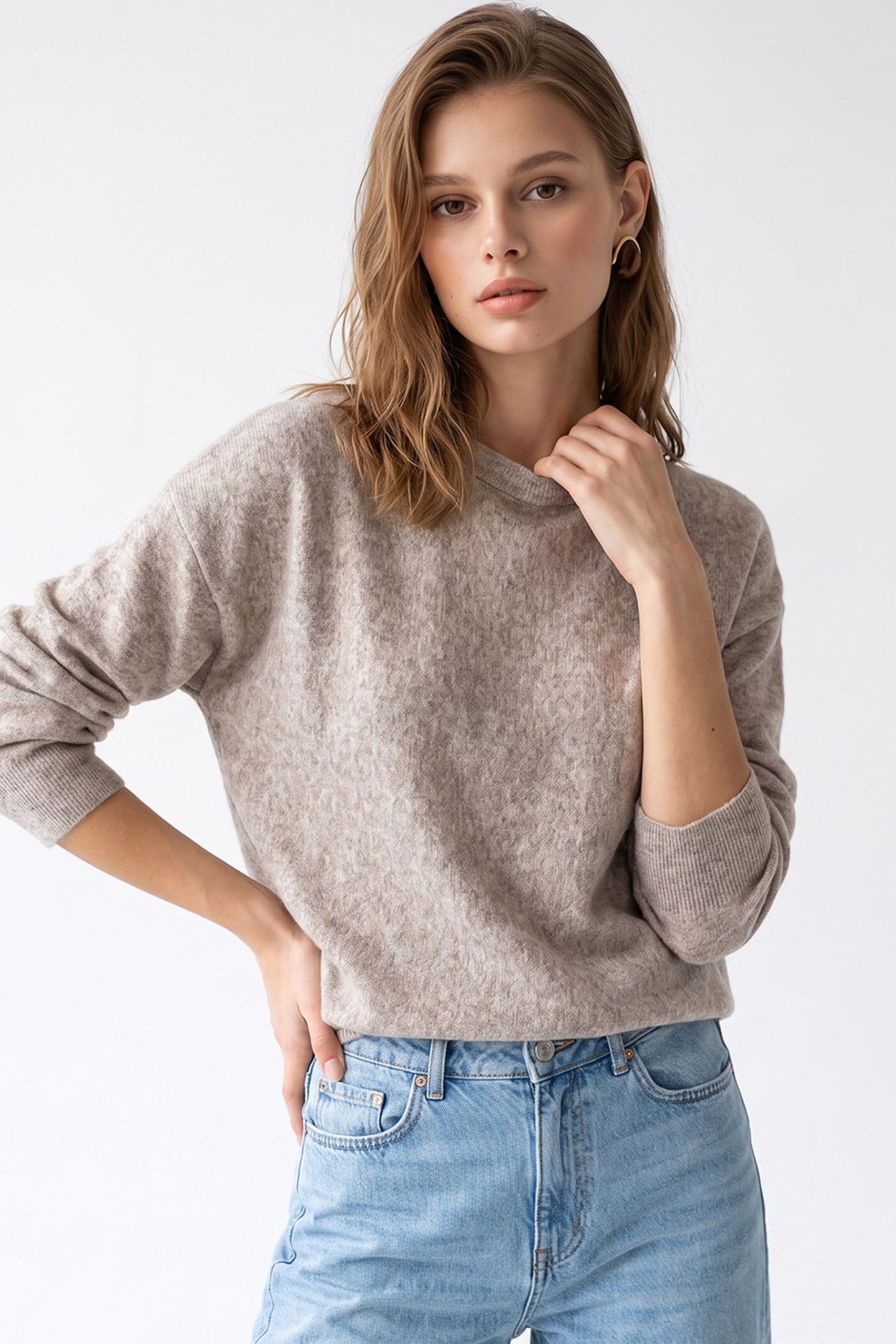 MIXRAY Women's Wool Blend Sweater 5
