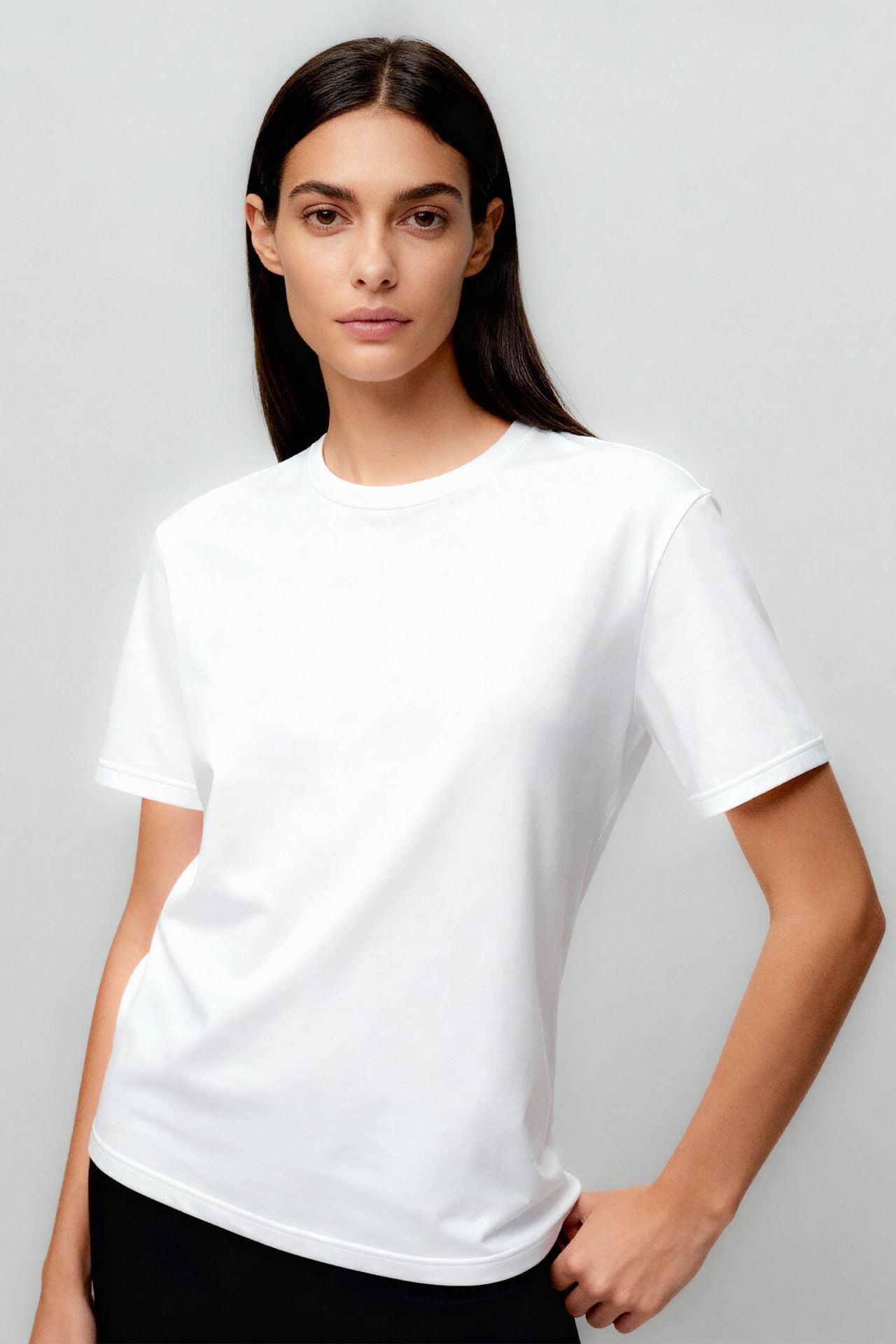 TOMMY Women's Cotton Elastane Crew Neck T-Shirt 3
