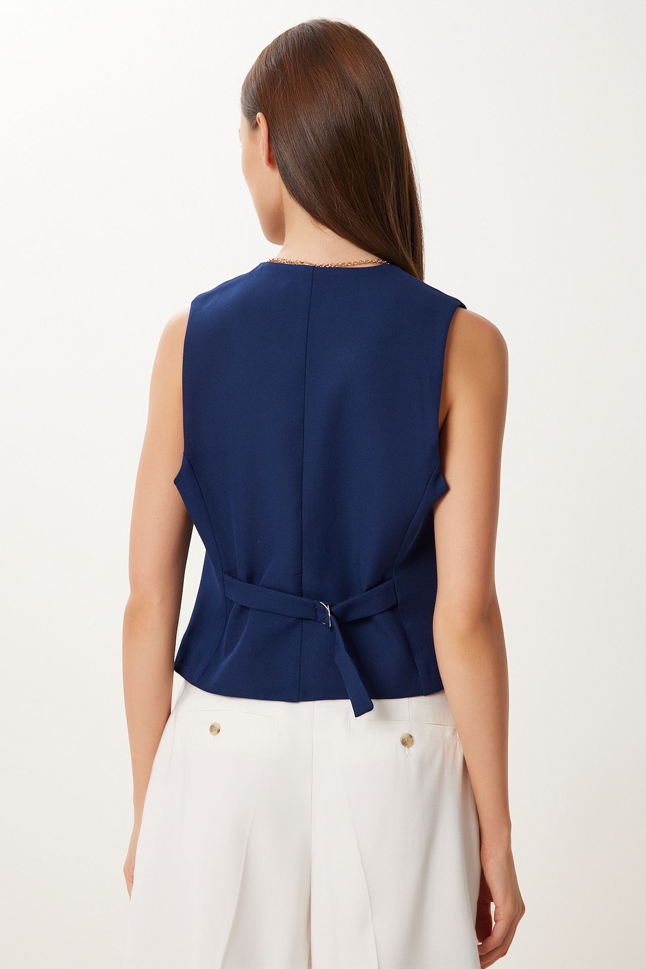 ISTANBUL Crop Button Waistcoat 4