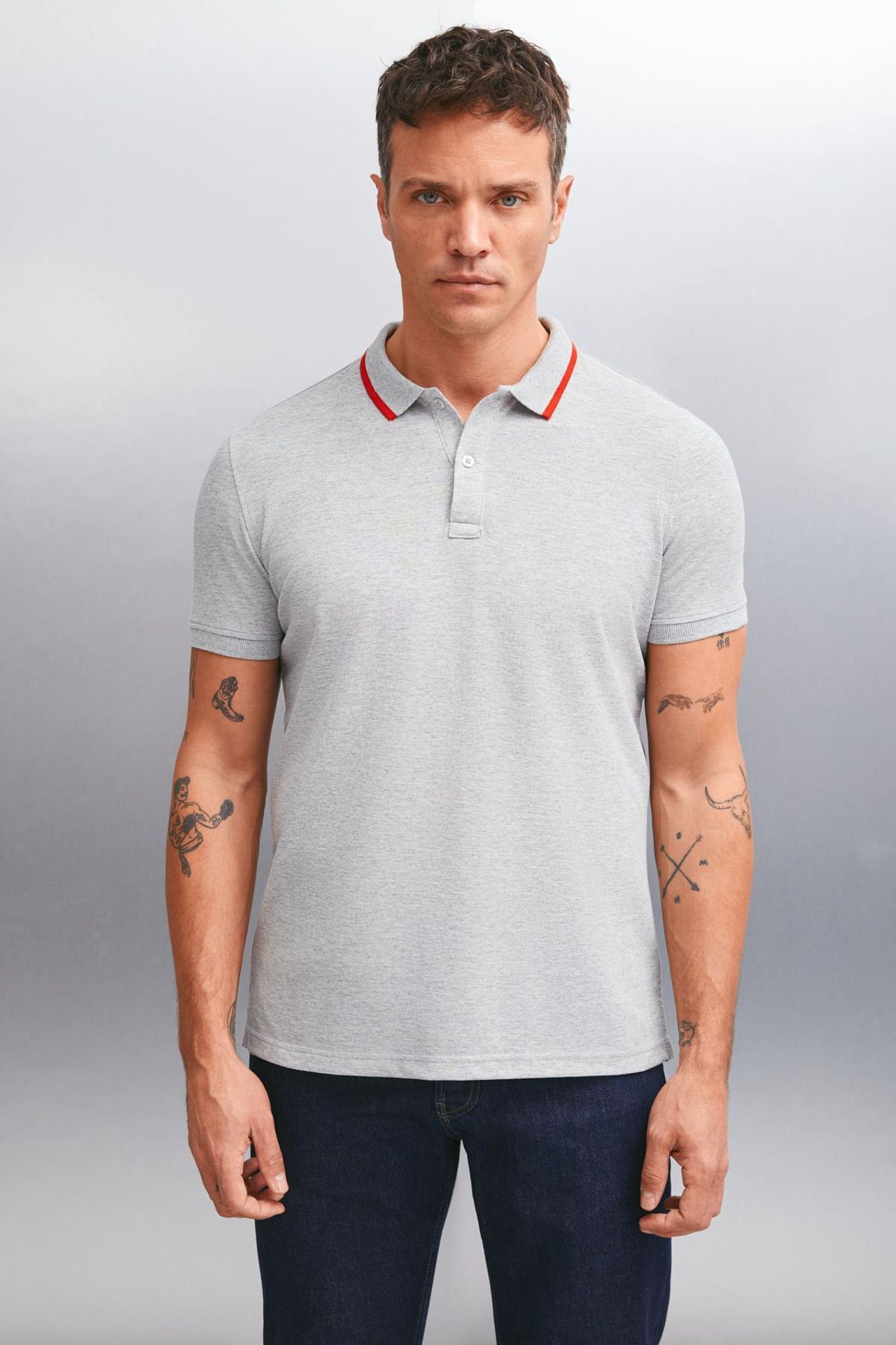 GRIMELANGE Polo Yaka Çizgili Tişört 4