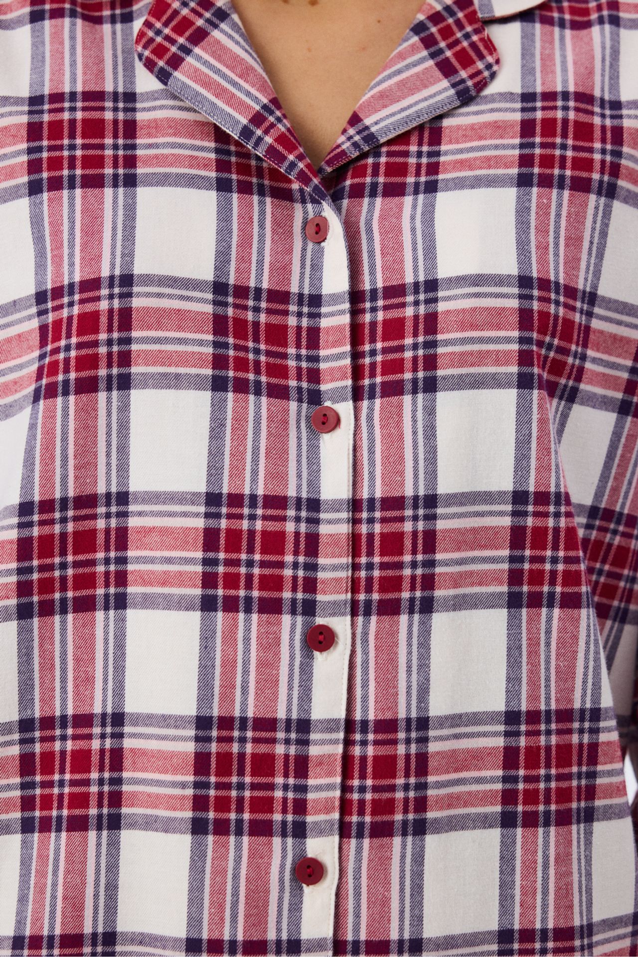 PENTI Leila Checked Long Sleeve Shirt Trousers Pyjama Set 3