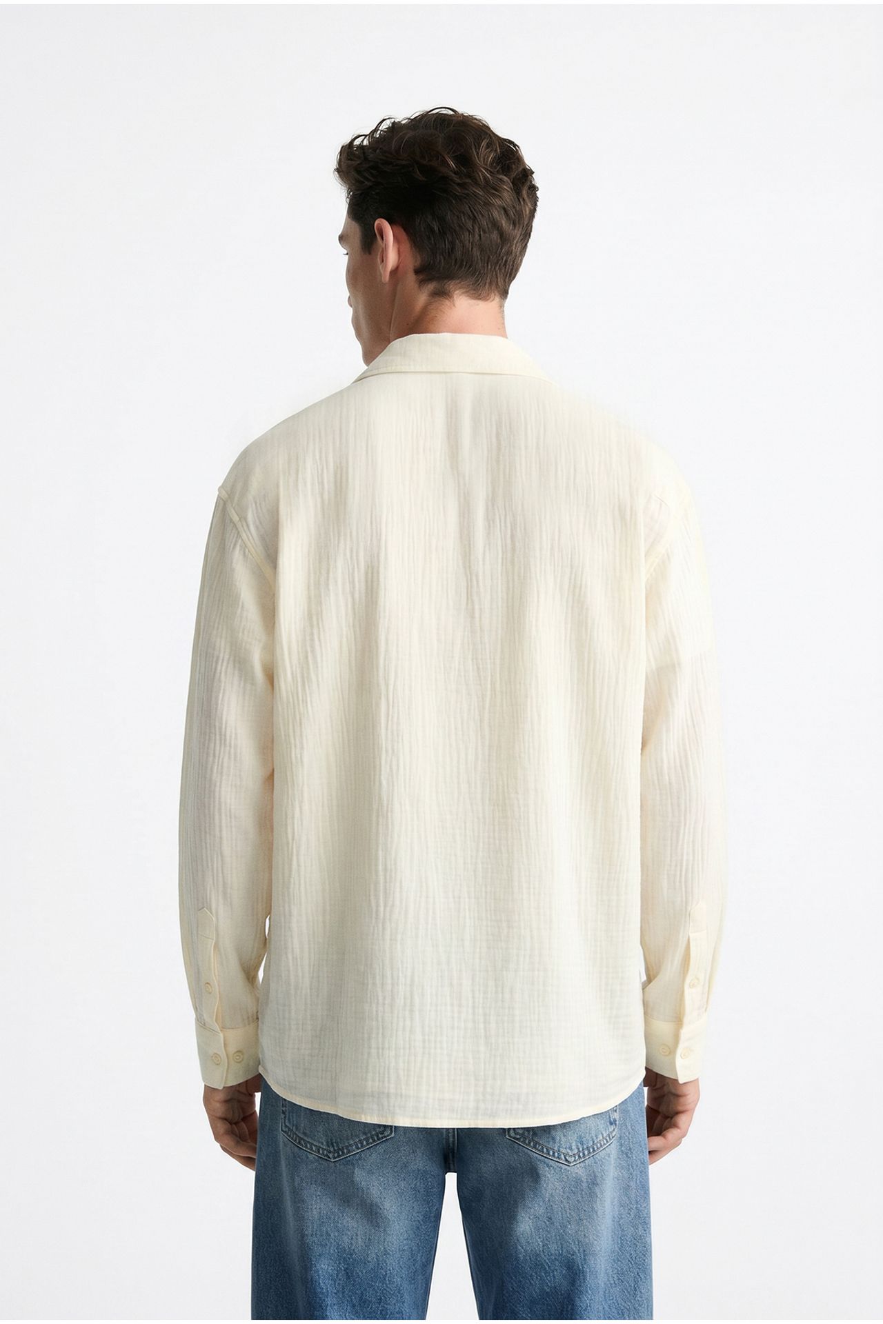LUCCI Oversized Textured Button-Front Shirt 5