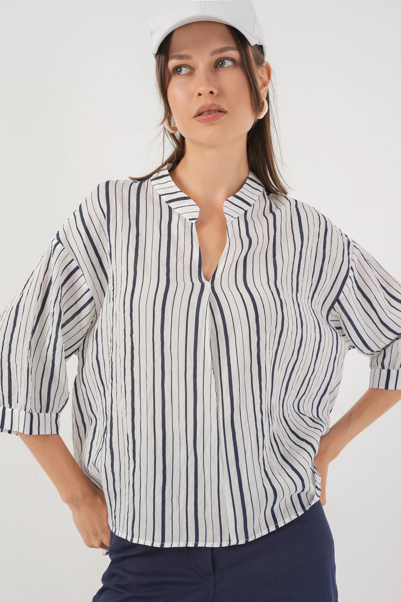 BDART Striped V-Neck Blouse 2