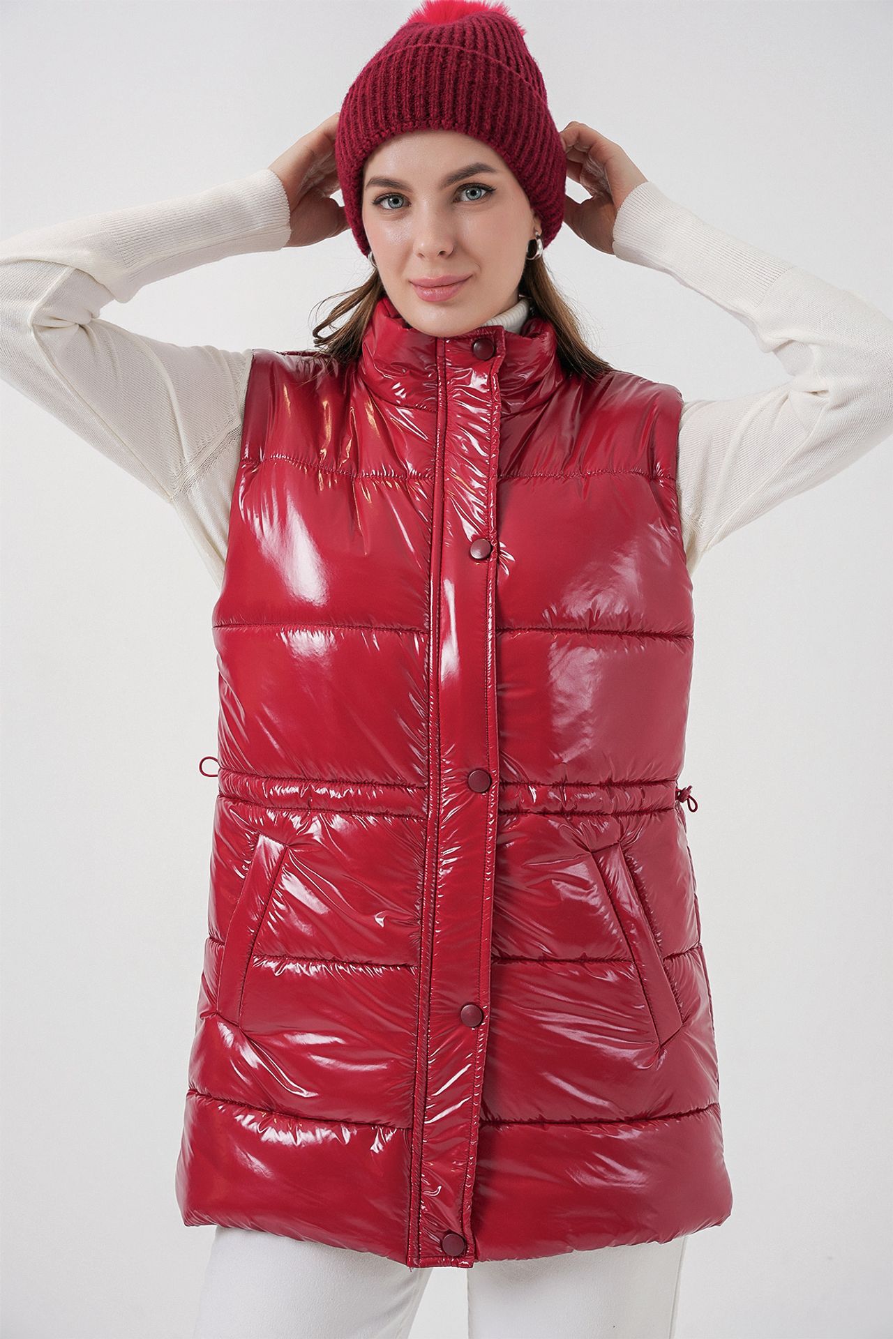 BDART Shiny Zippered Puffer Vest 4