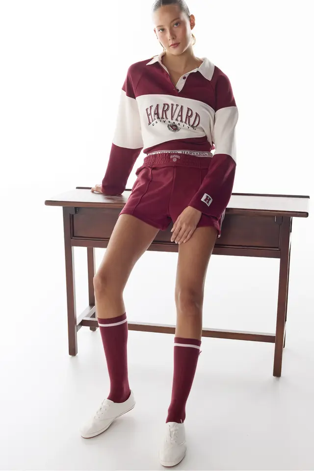PENTI Harvard Ribbon Detail Retro Shorts