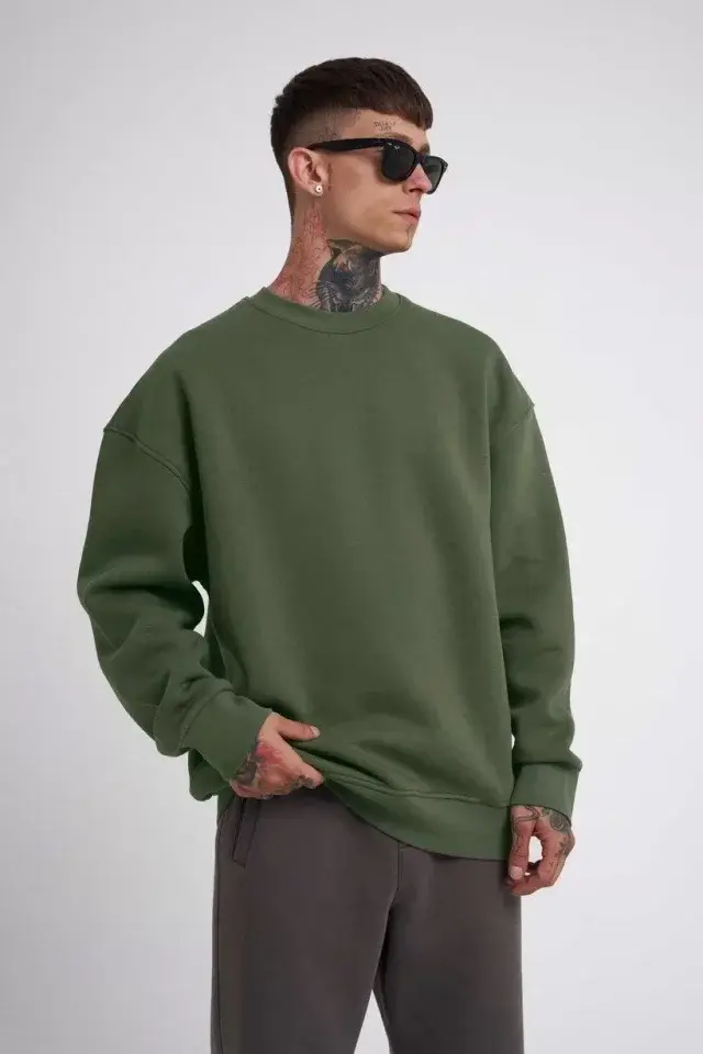 JANES Oversized Crew Neck Sweatshirt with Ribbed Detail