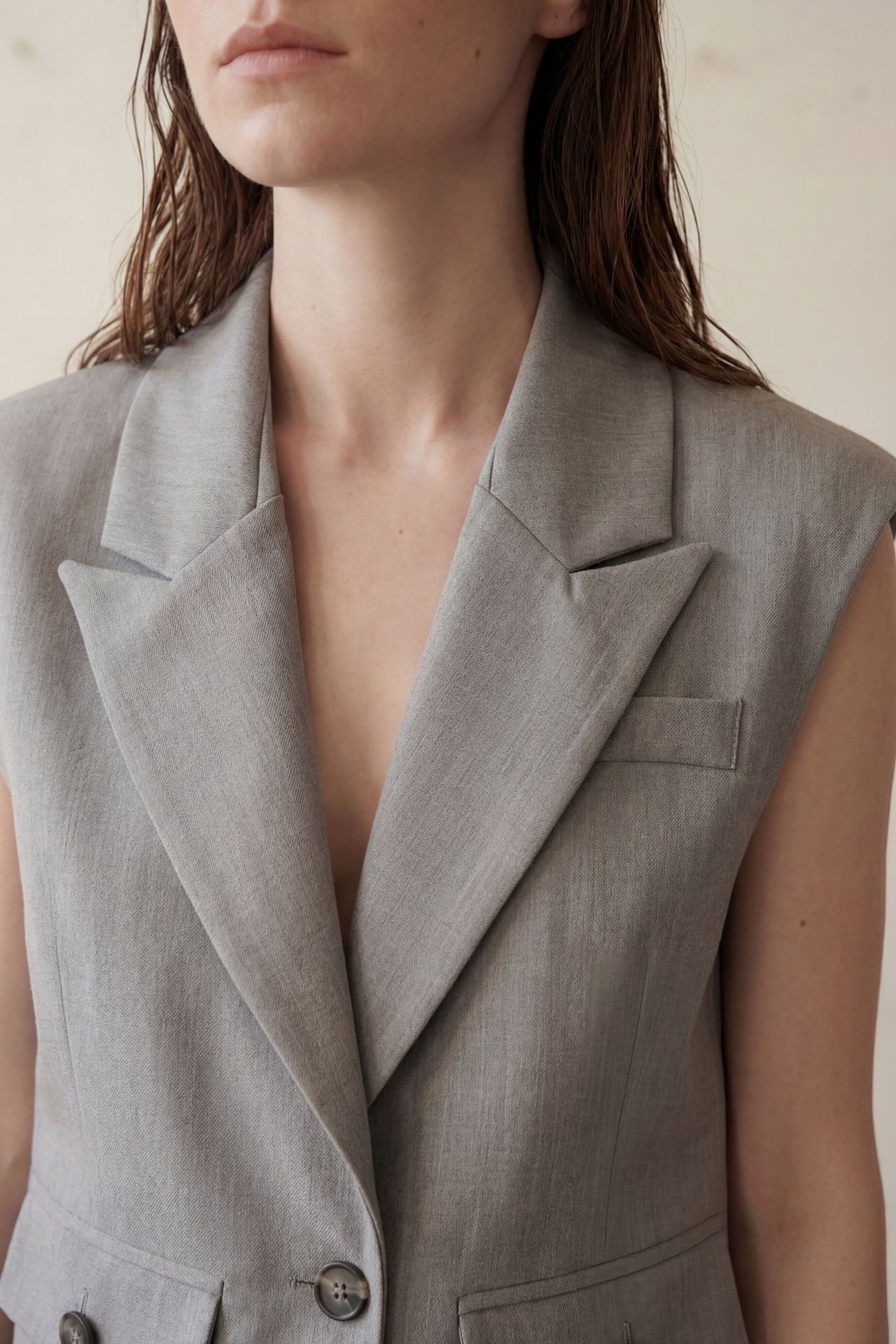 MY FASHION Cropped Buttoned Waistcoat 4