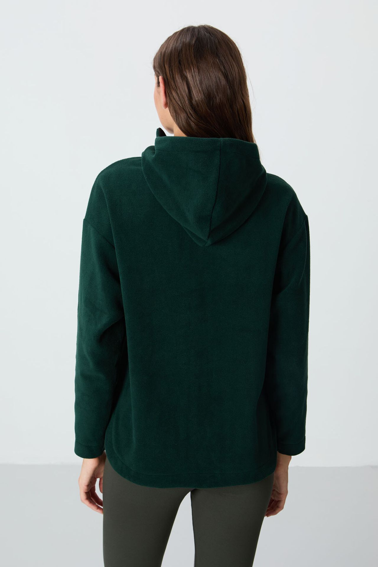 TOMMY Oversized Plush Half-zip Hooded Sweatshirt 6