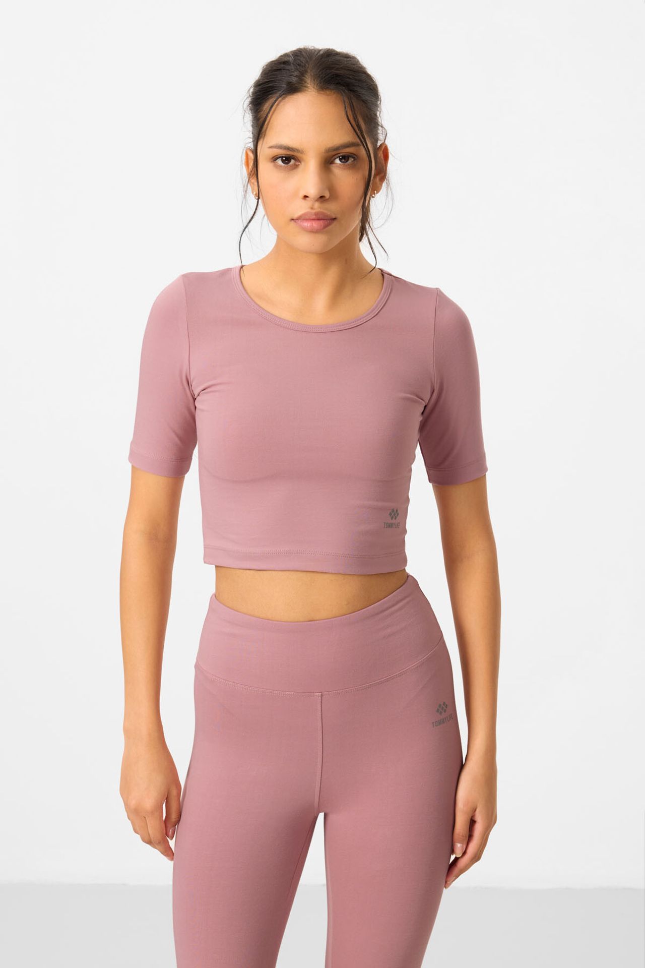 TOMMY Cotton Elastane Capri T-Shirt and Leggings Set 6