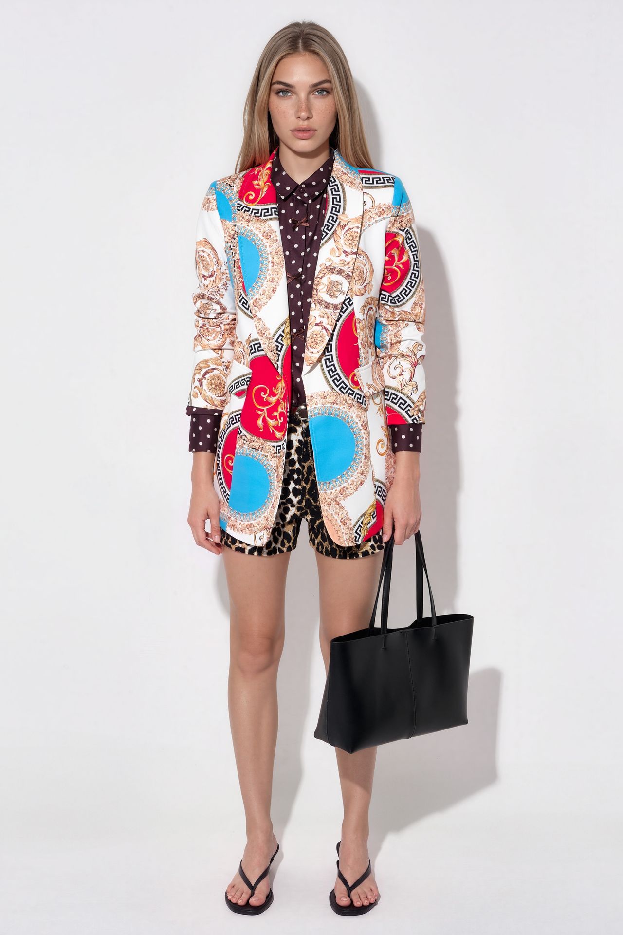 MSN Printed Crepe Blazer Jacket 5