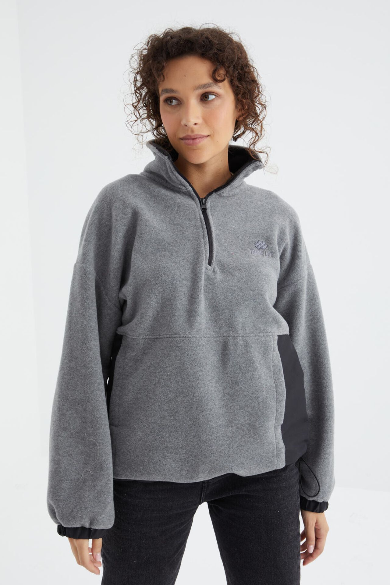TOMMY Oversized Half-zip Plush Sweatshirt 3