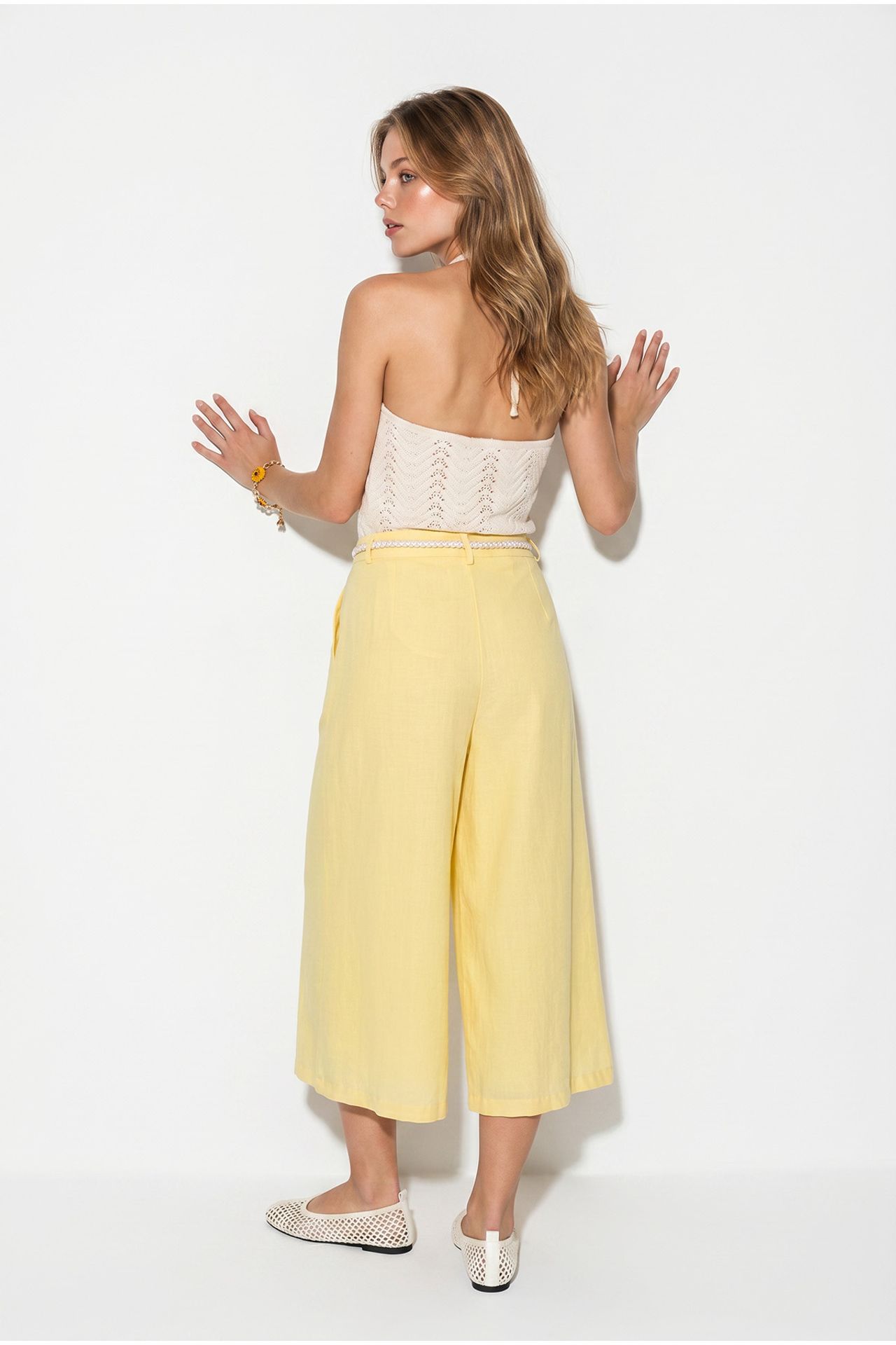 LUCCI Kadın Lastikli Bel Culotte Pantolon 5